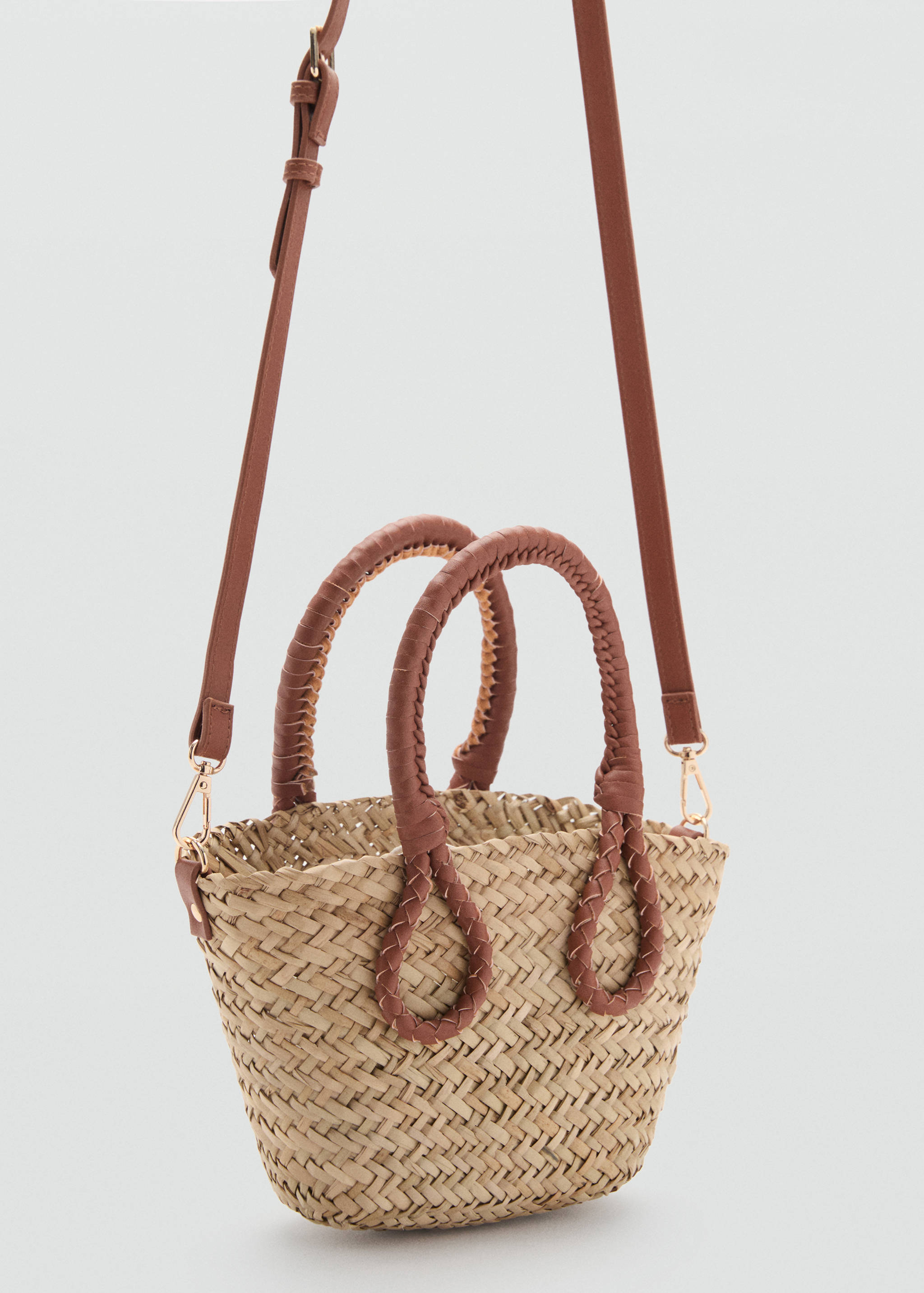 Mini straw basket - Medium plane