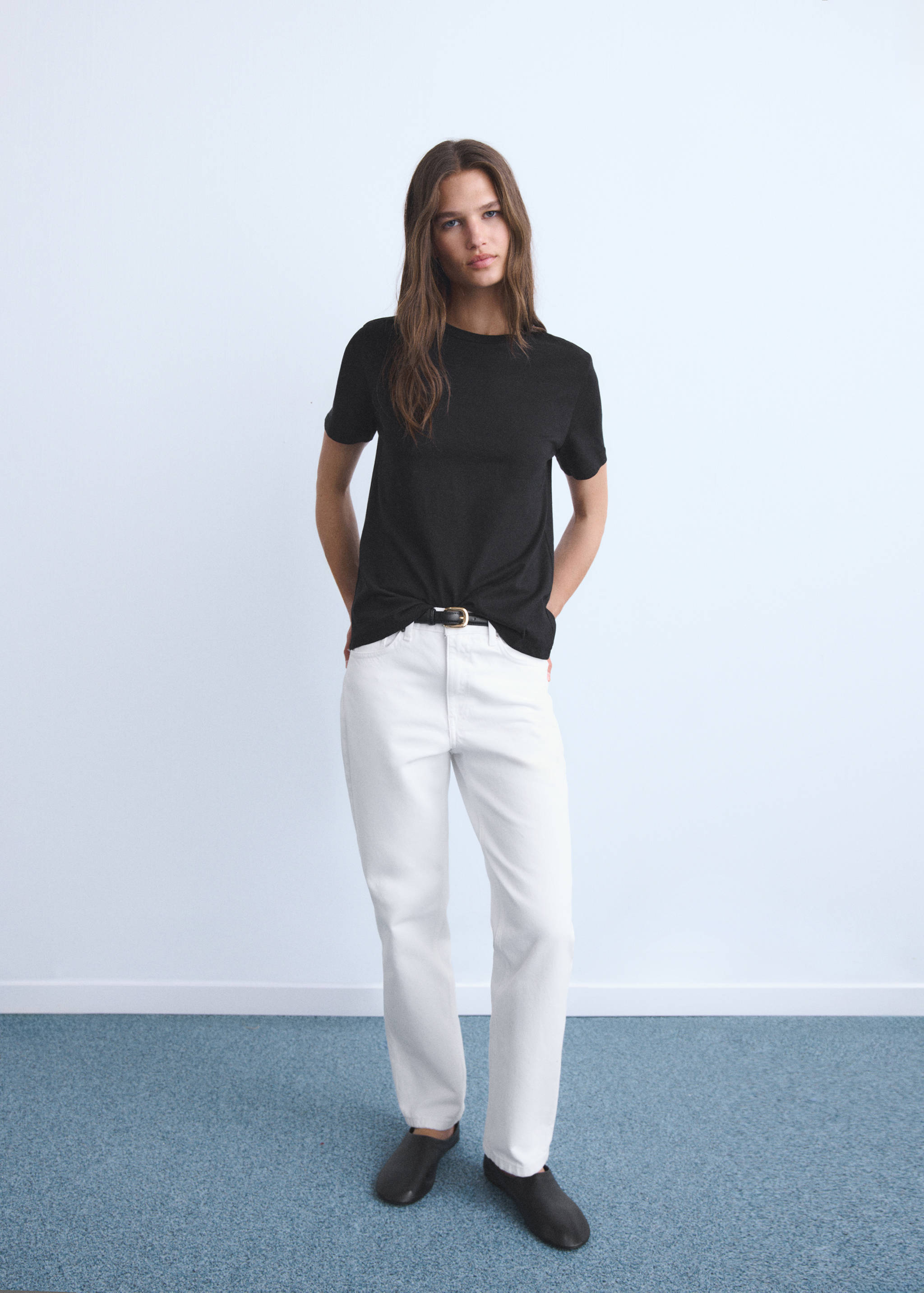 Mid-rise straight jeans - General plane