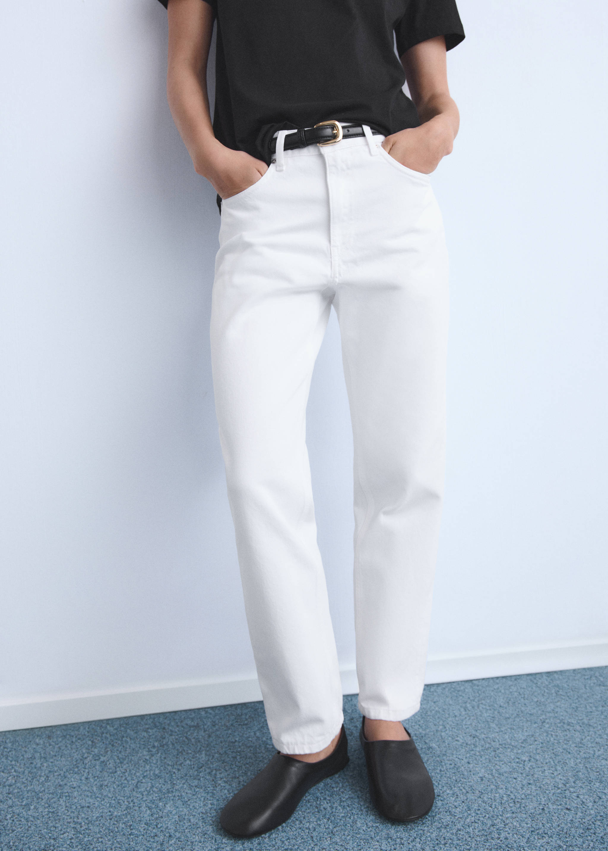 Mid-rise straight jeans - Medium plane