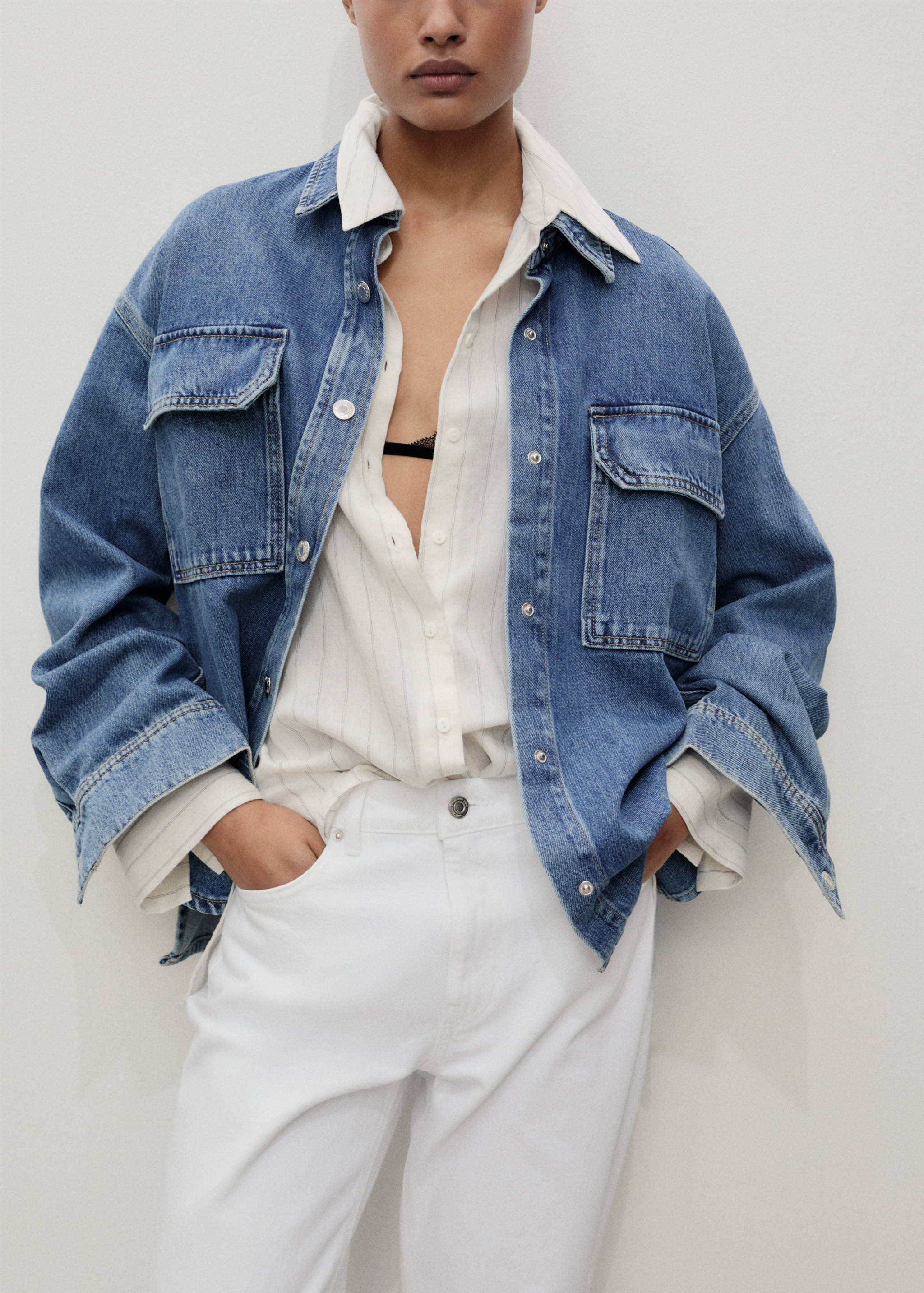 Mid-rise straight jeans - Details of the article 6