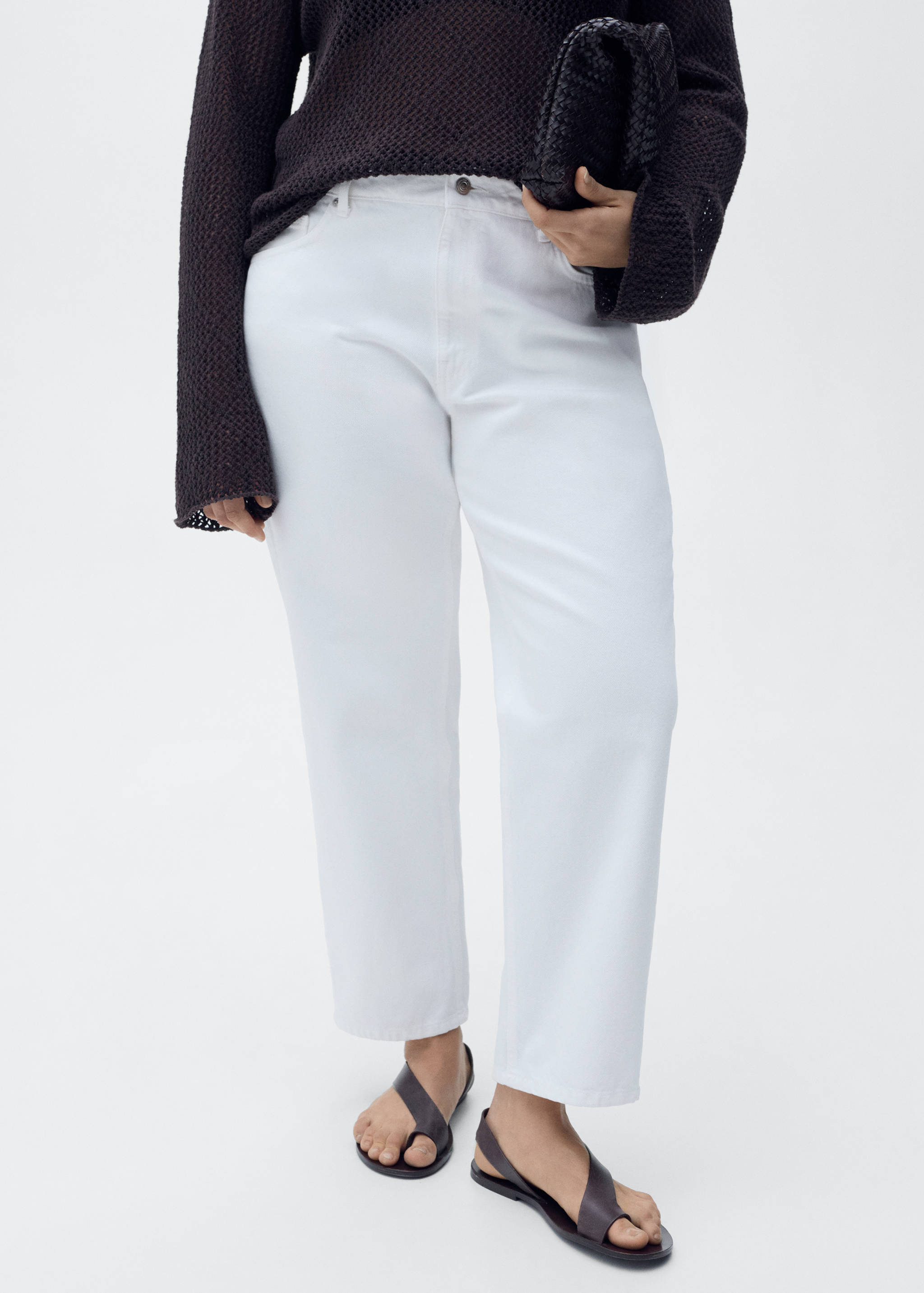 Mid-rise straight jeans - Details of the article 5