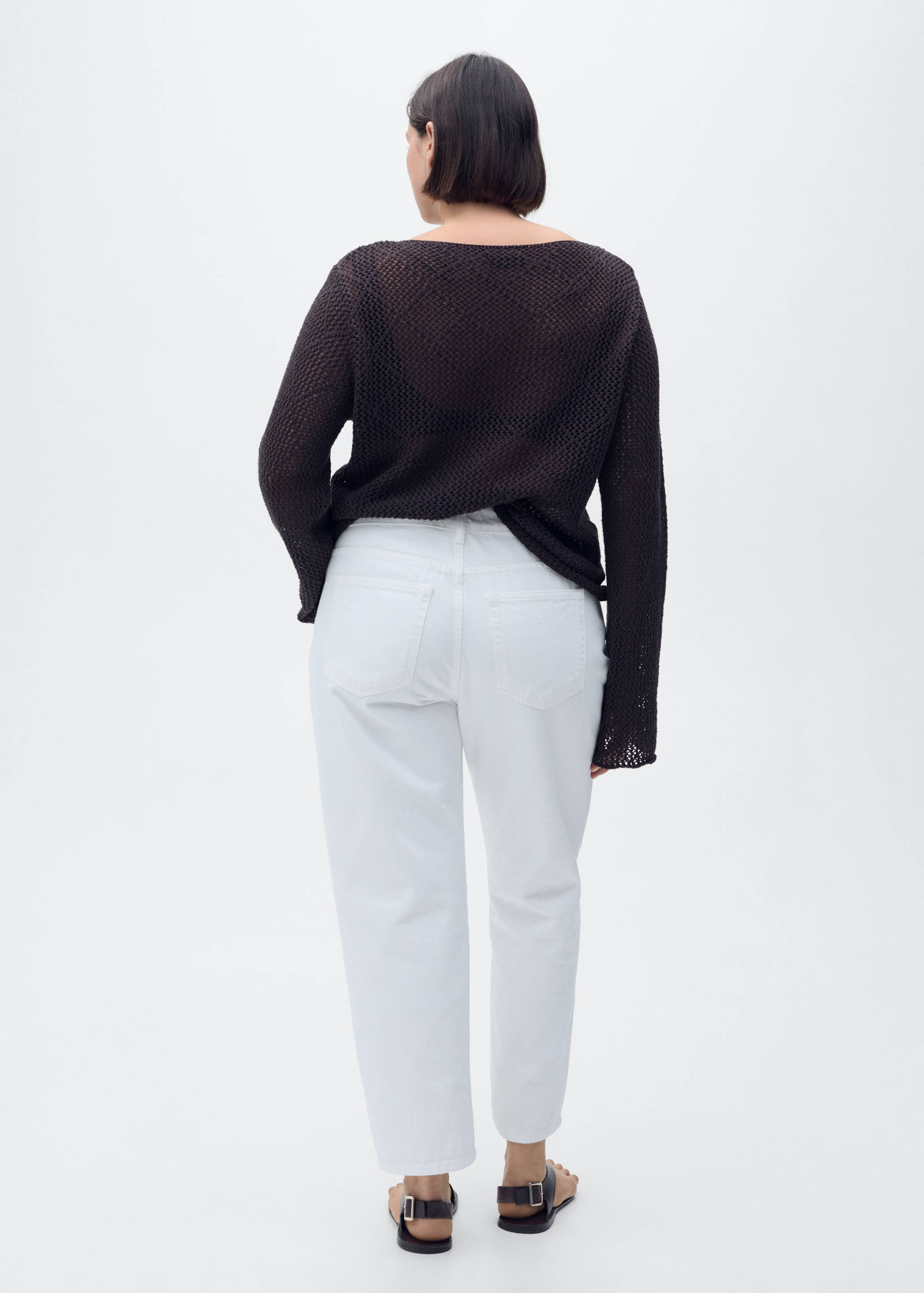 Mid-rise straight jeans - Details of the article 4