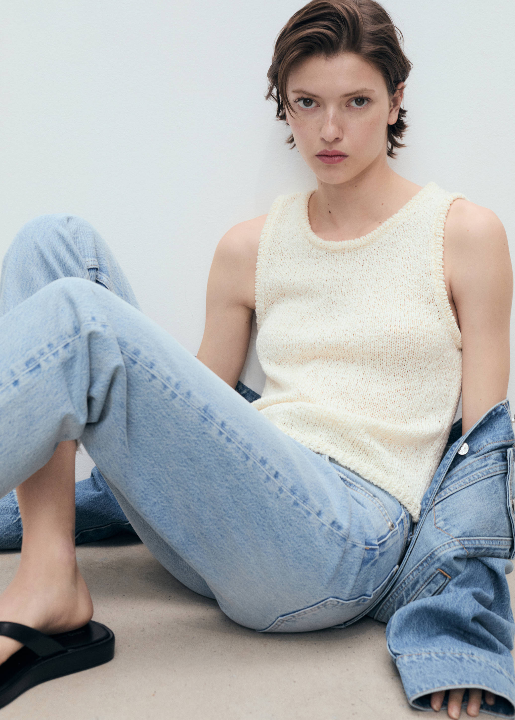 Egyenes farmer középmagas derékkal - A termék adatai 2