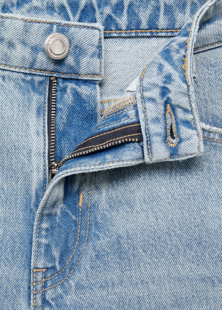 Mid-rise straight jeans — Medium Blue