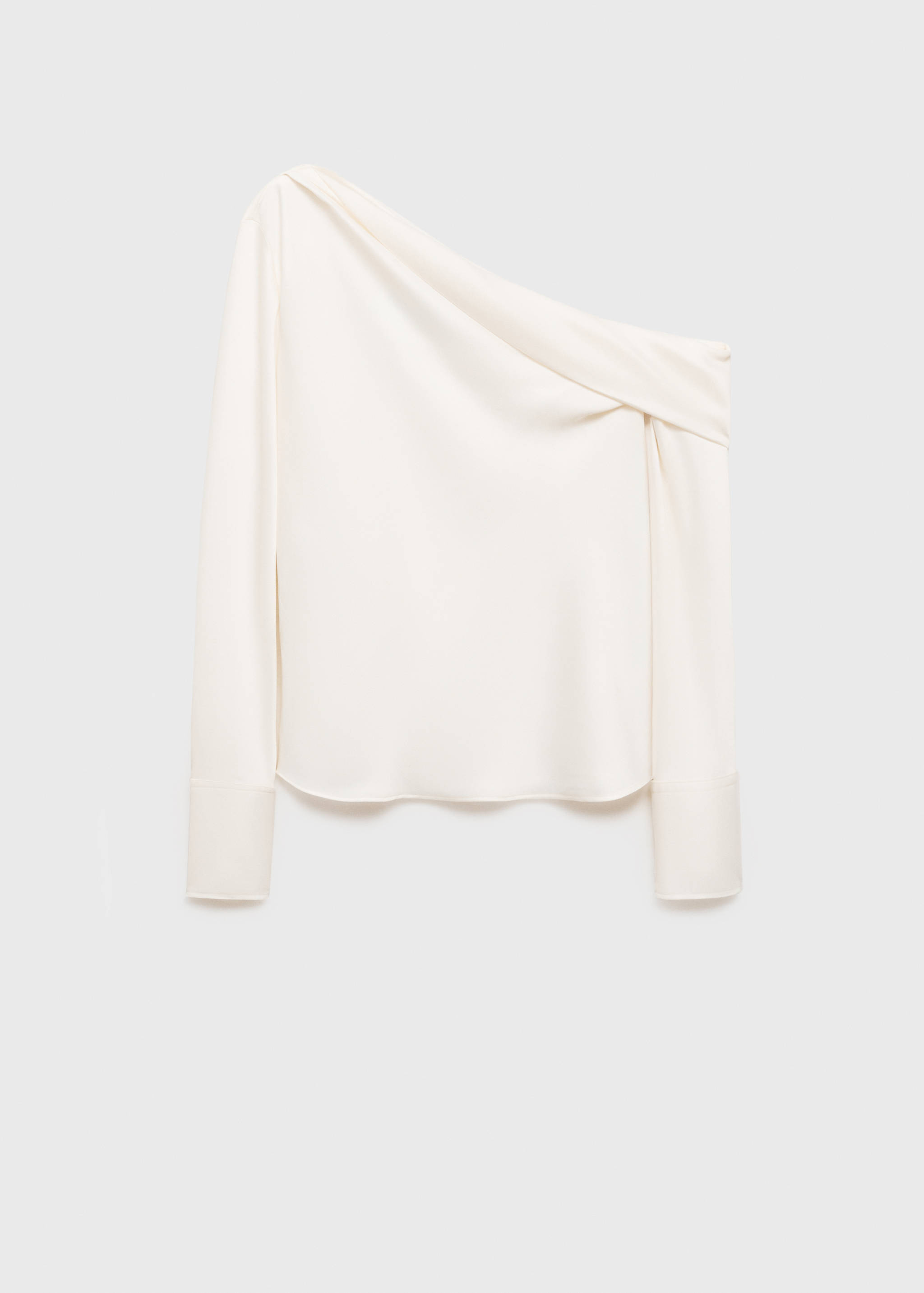 Blusa acetinada com gola drapeada - Artigo sem modelo