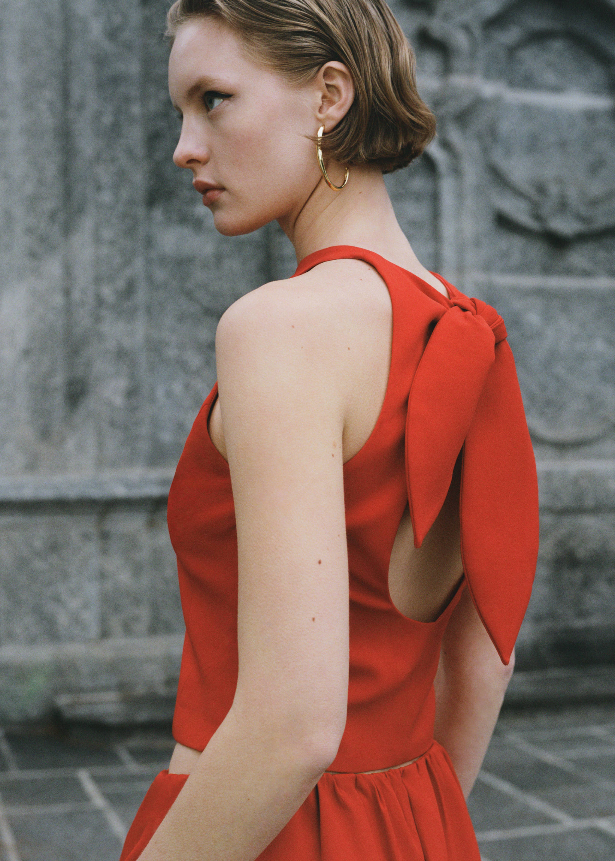 Crop top with bow on the back - Details of the article 7
