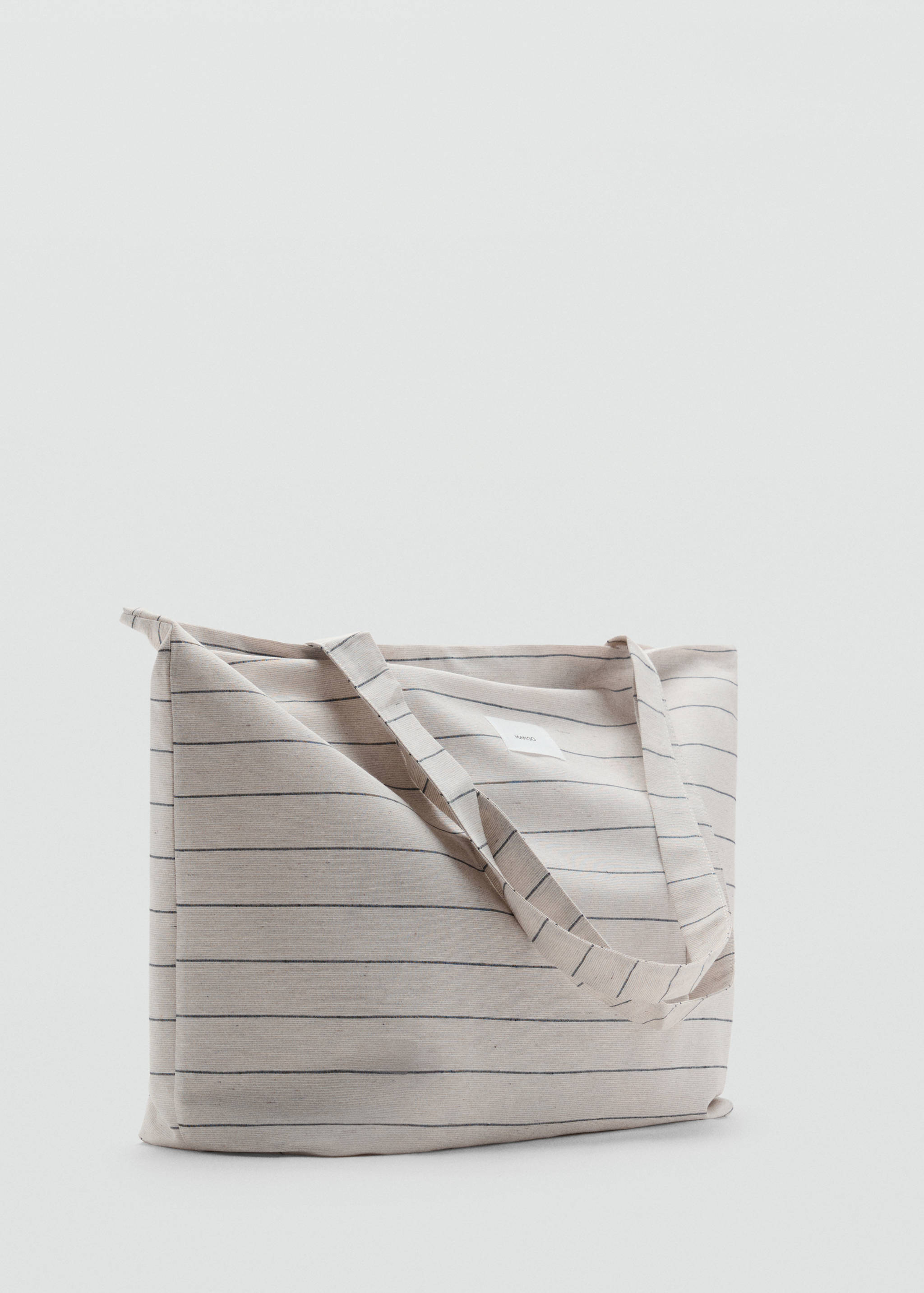 Bolso shopper rayas tamaño grande - Plano medio