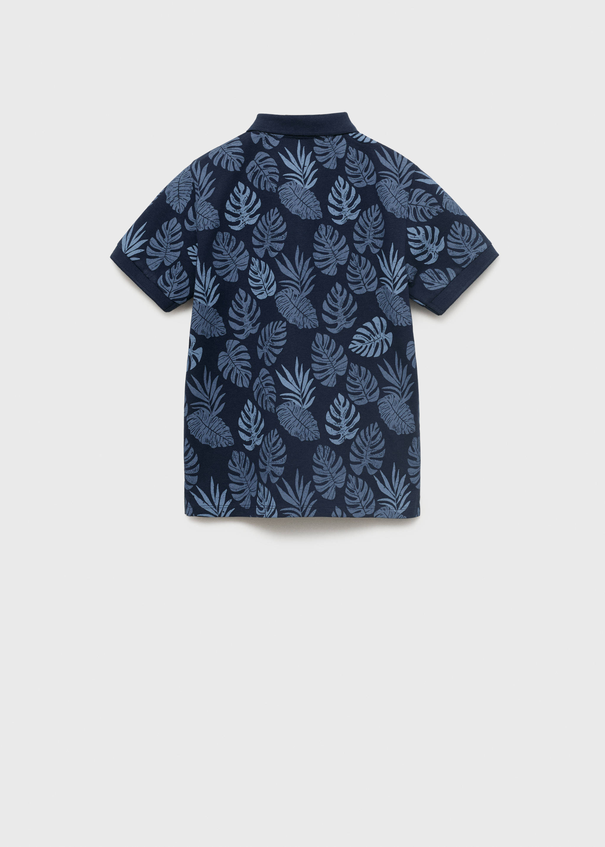 Printed cotton polo shirt - Reverse of the article