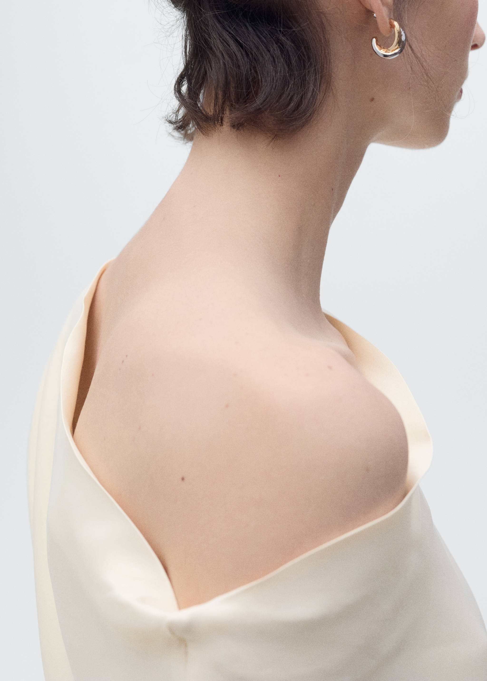 Vestido midi assimétrico drapeado - Pormenor do artigo 6