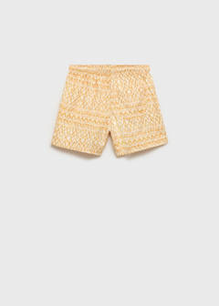 Printed swimsuit with drawstring — Mustard 9