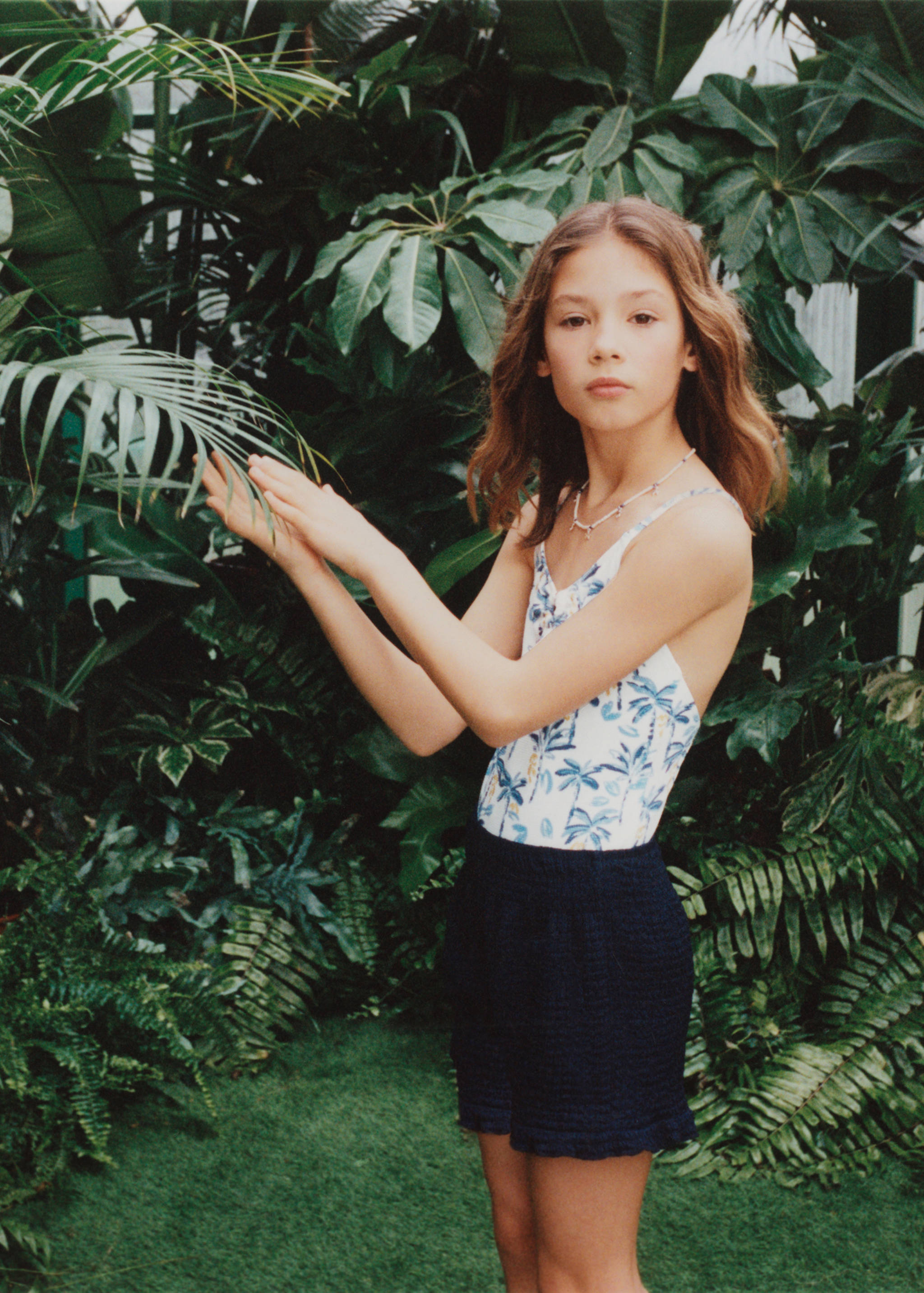 Tropical print swimsuit - General plane