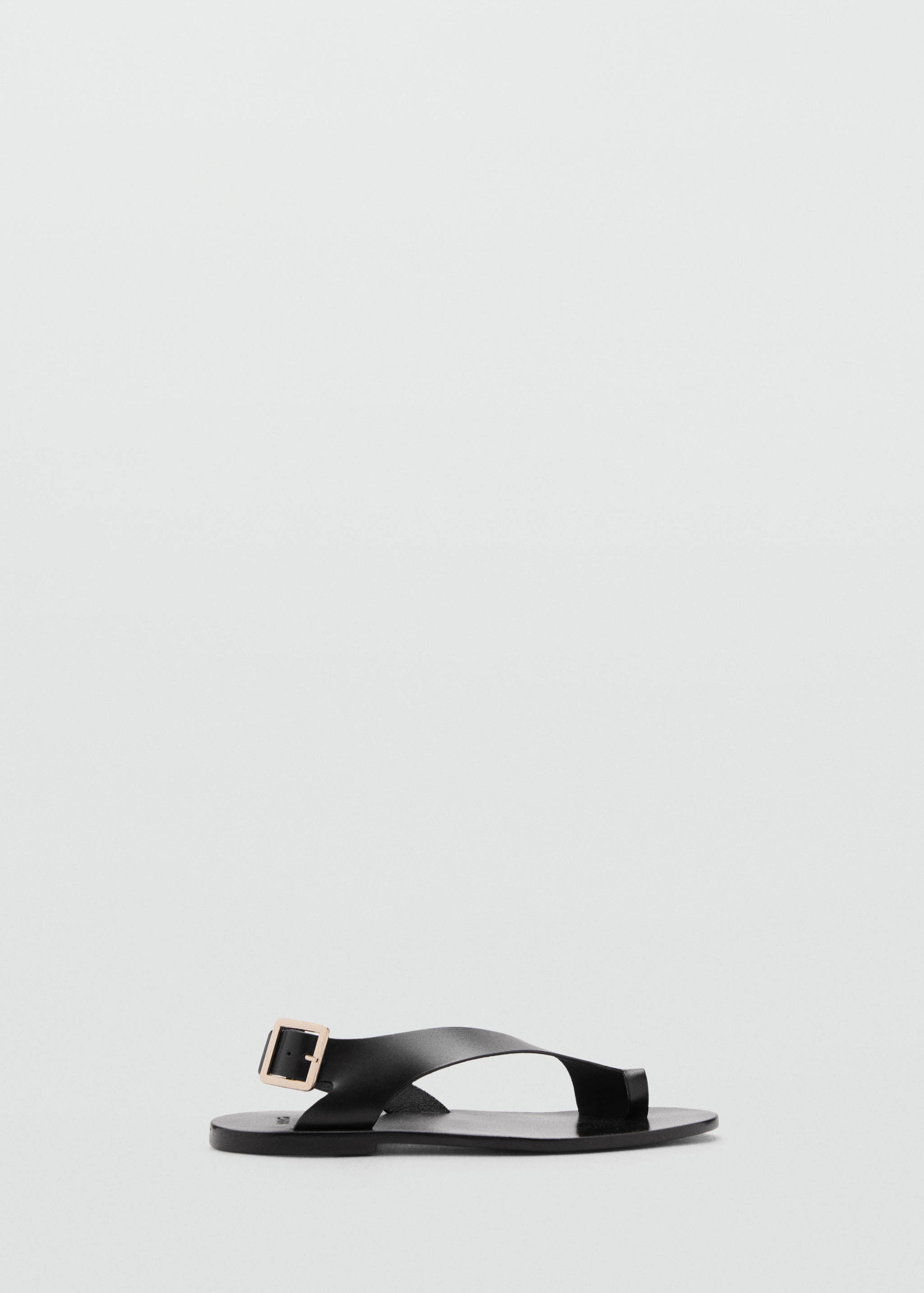 Leather sandals with cross strap - Article without model