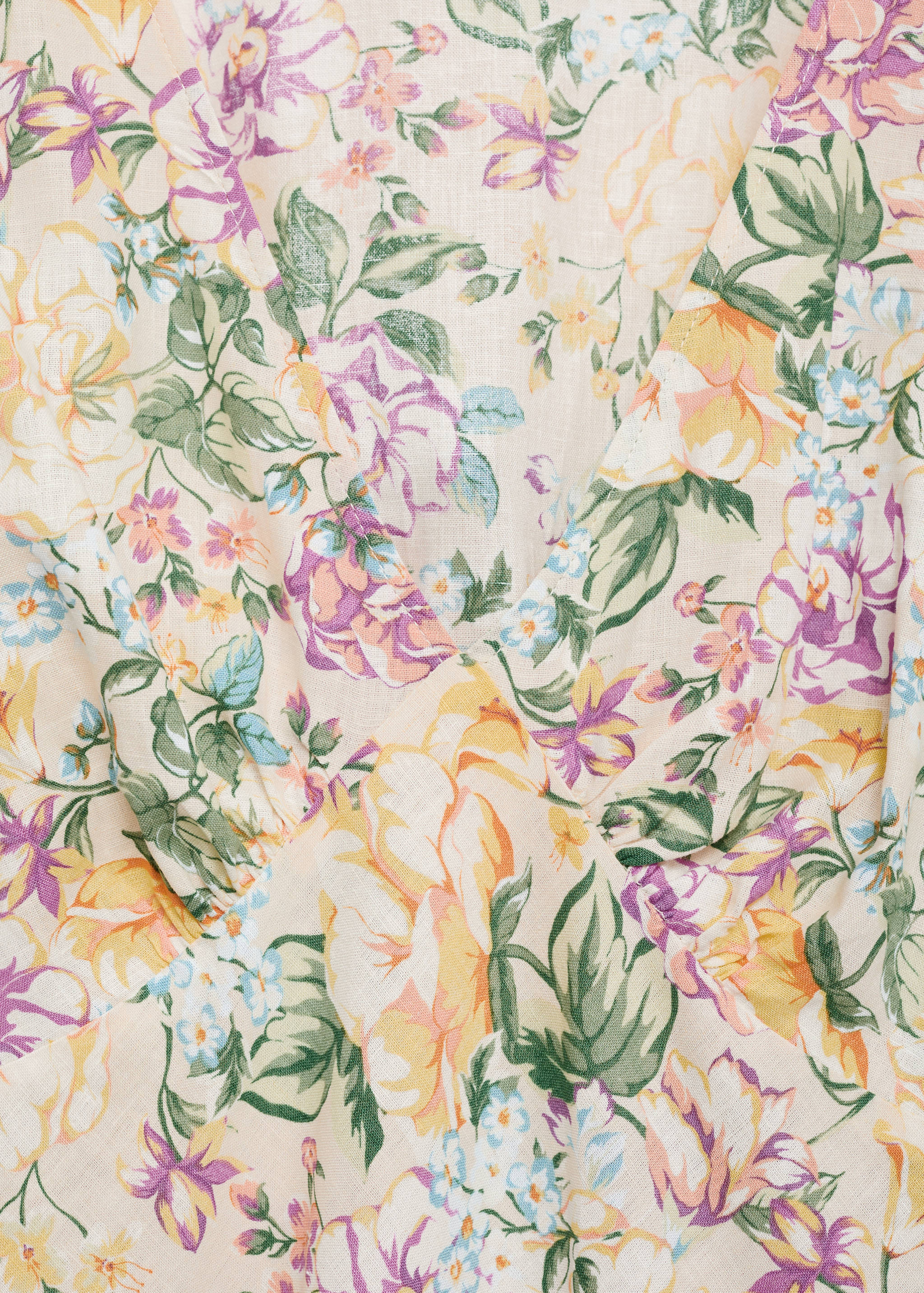 Floral linen-blend dress - Details of the article 8