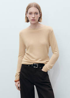 Linen-blend boat-neck sweater — Medium Brown 1