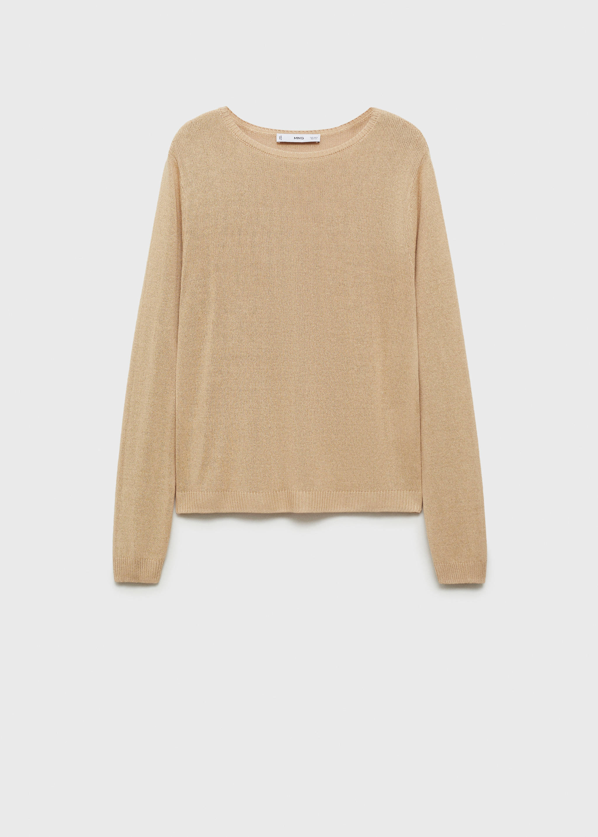 Camisola com gola de barco e mistura de linho - Artigo sem modelo