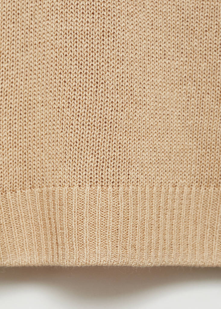 Linen-blend boat-neck sweater — Medium Brown