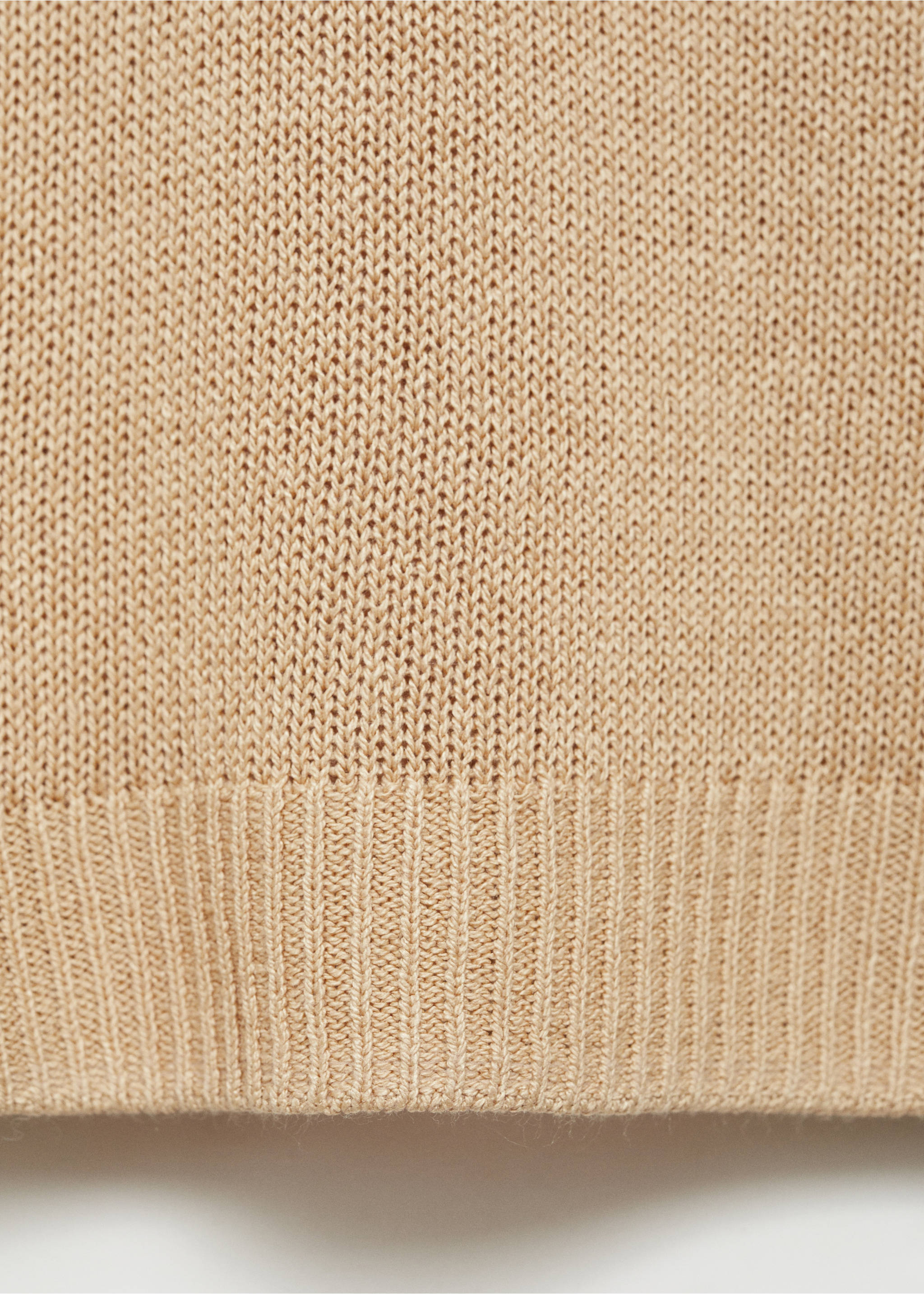 Jersey cuello barco mezcla lino - Detalle del artículo 8, Marrón medio. Ref: 87057168-00.
