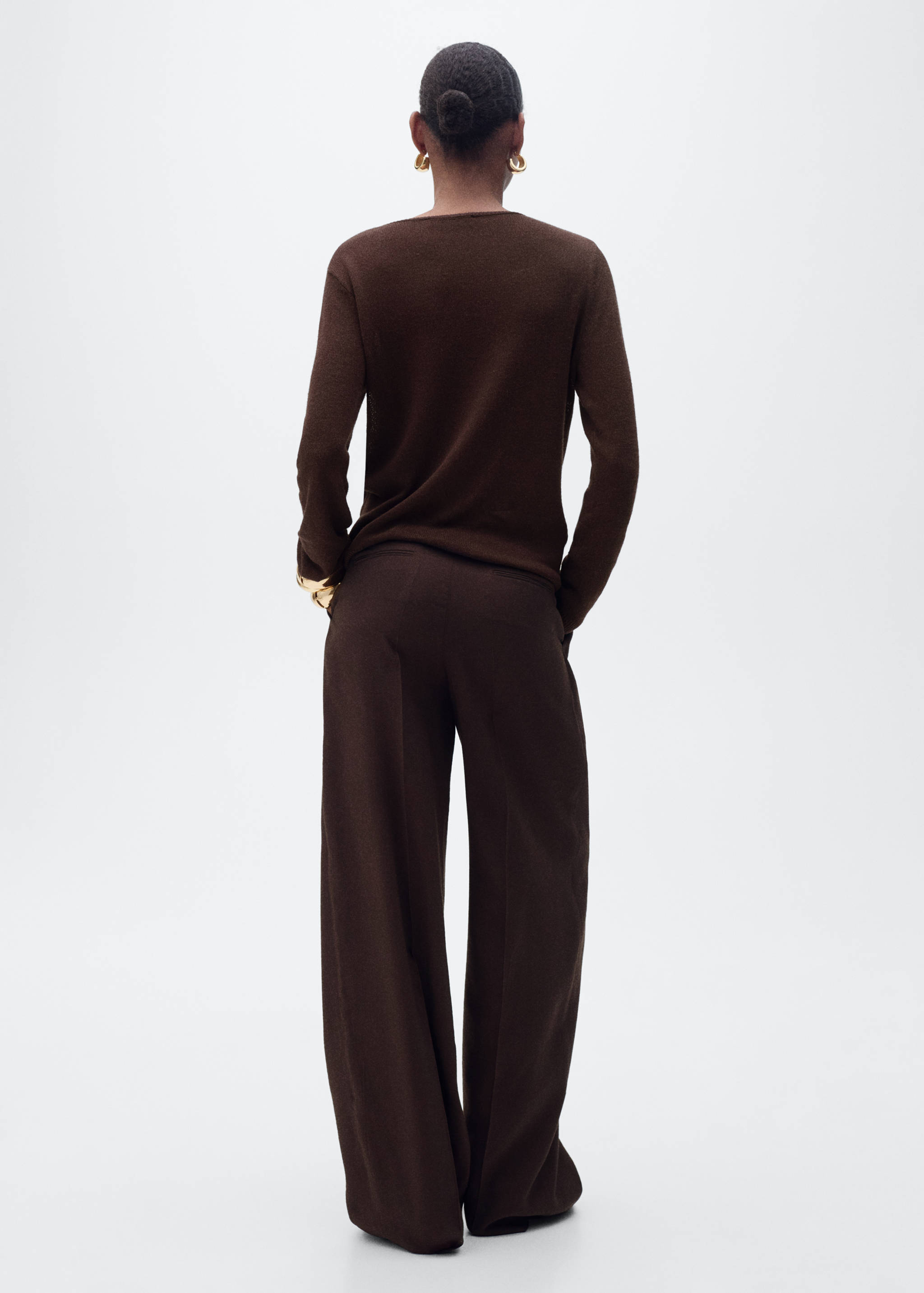 Linen-blend boat-neck sweater - Reverse of the article