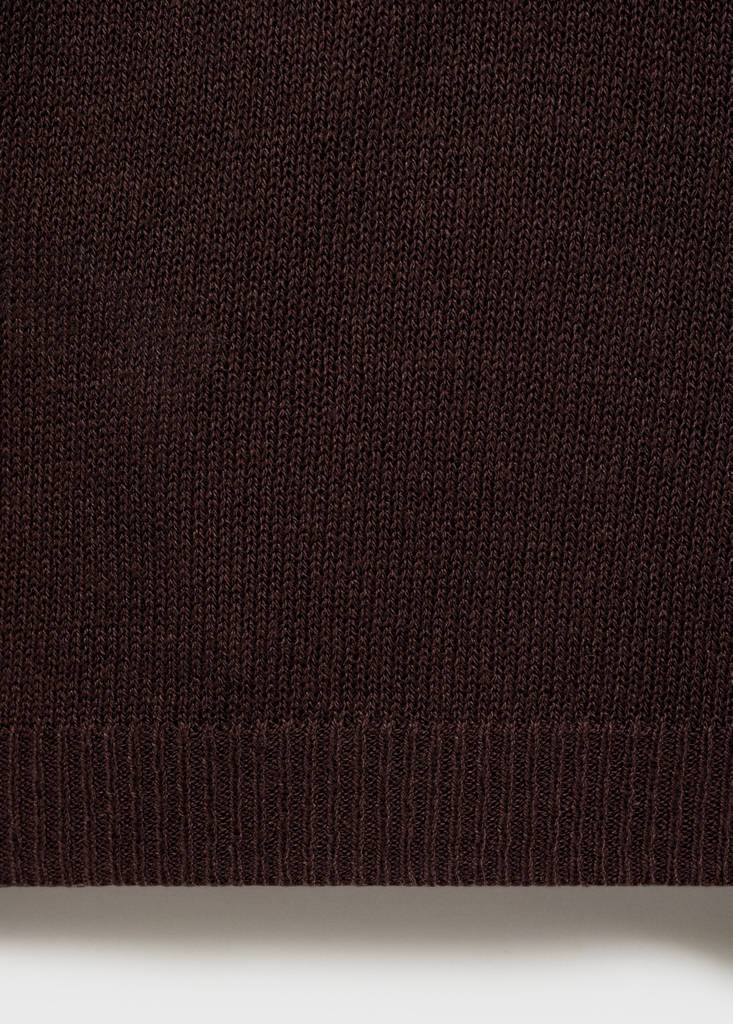 Linen-blend boat-neck sweater — Chocolate