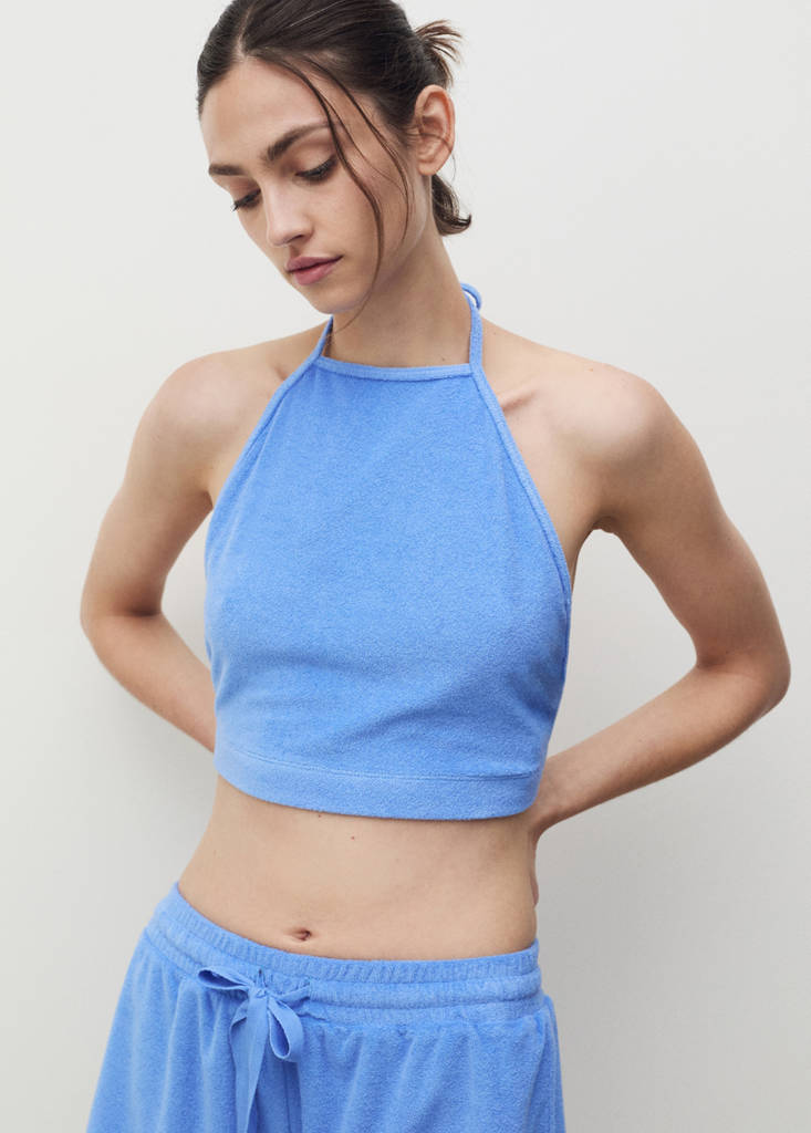 Terry cotton top — Blue