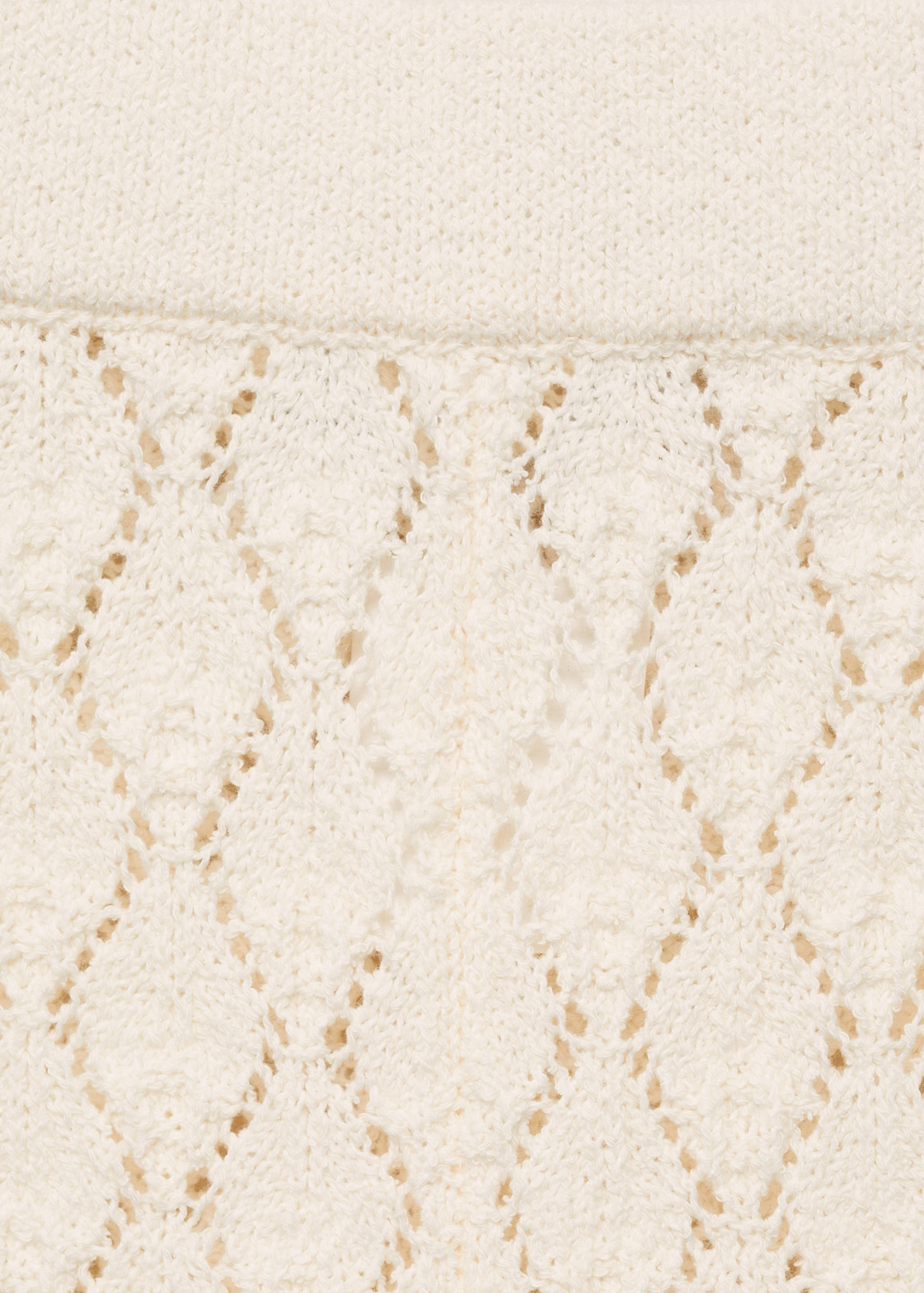 Straight-fit openwork knitted trousers - Details of the article 8