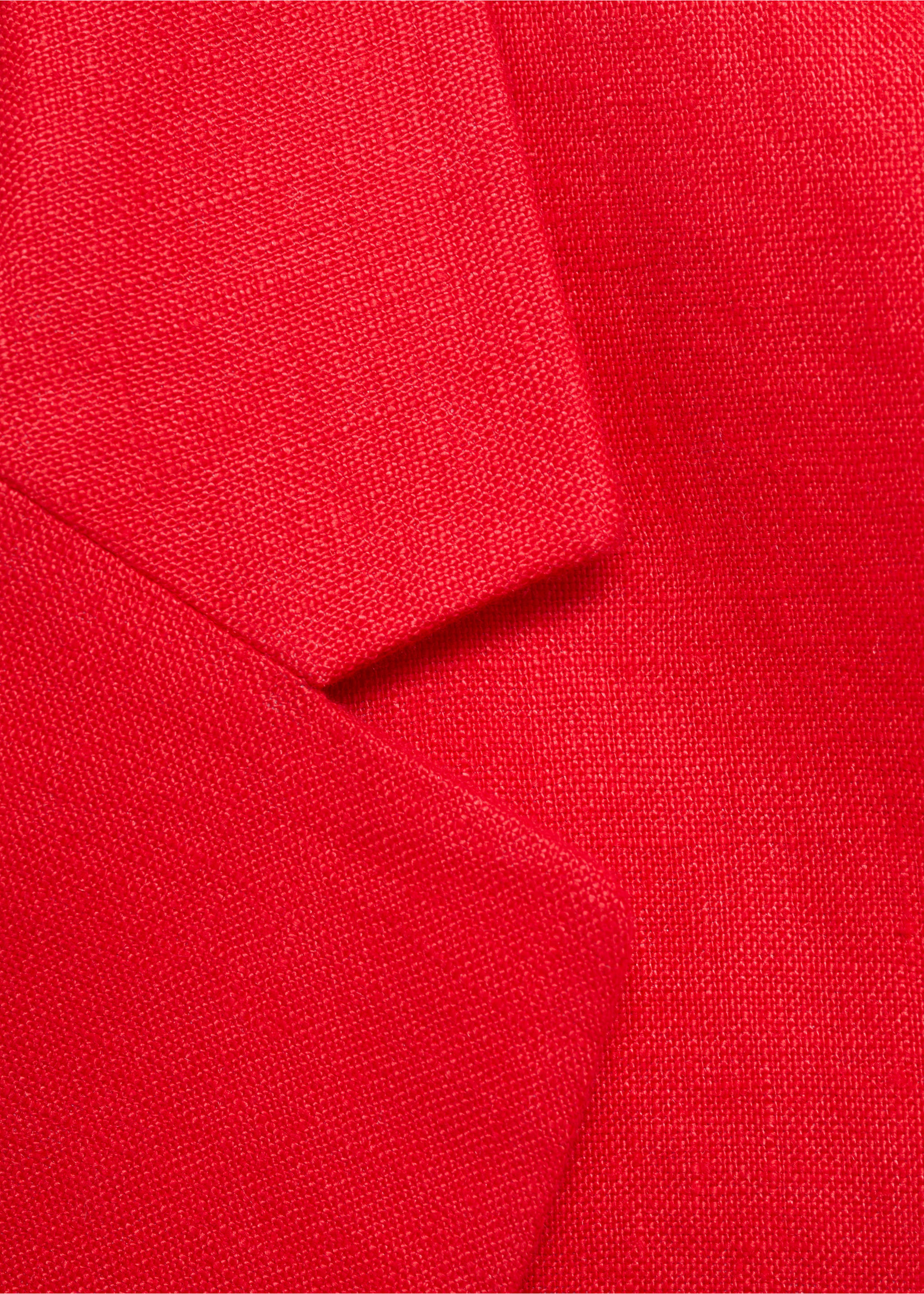 Blazer costume lin double boutonnage - Détail de l'article 8, Rouge. Ref: 87057172-00.