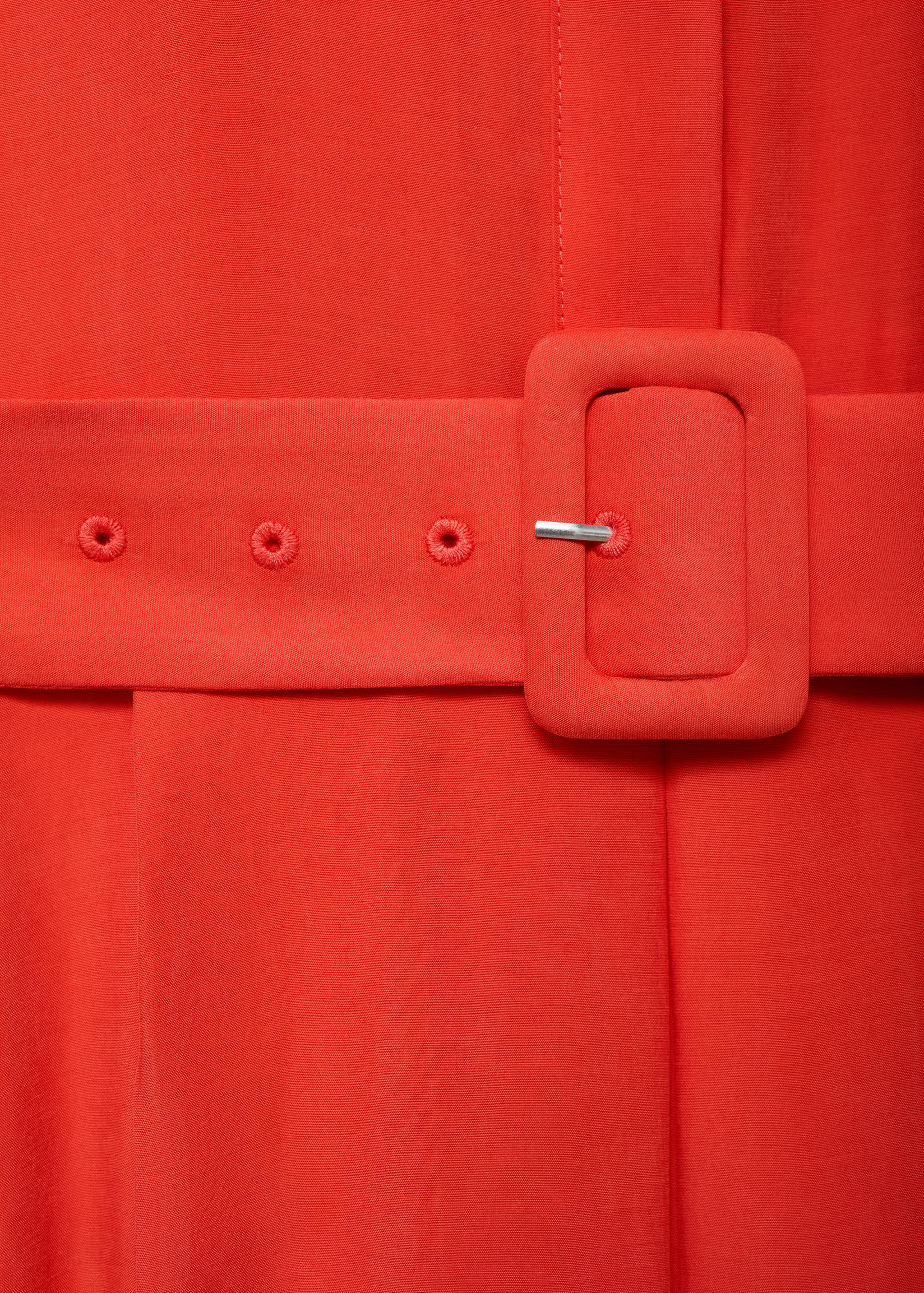 Vestido midi evasê com cinto - Pormenor do artigo 0