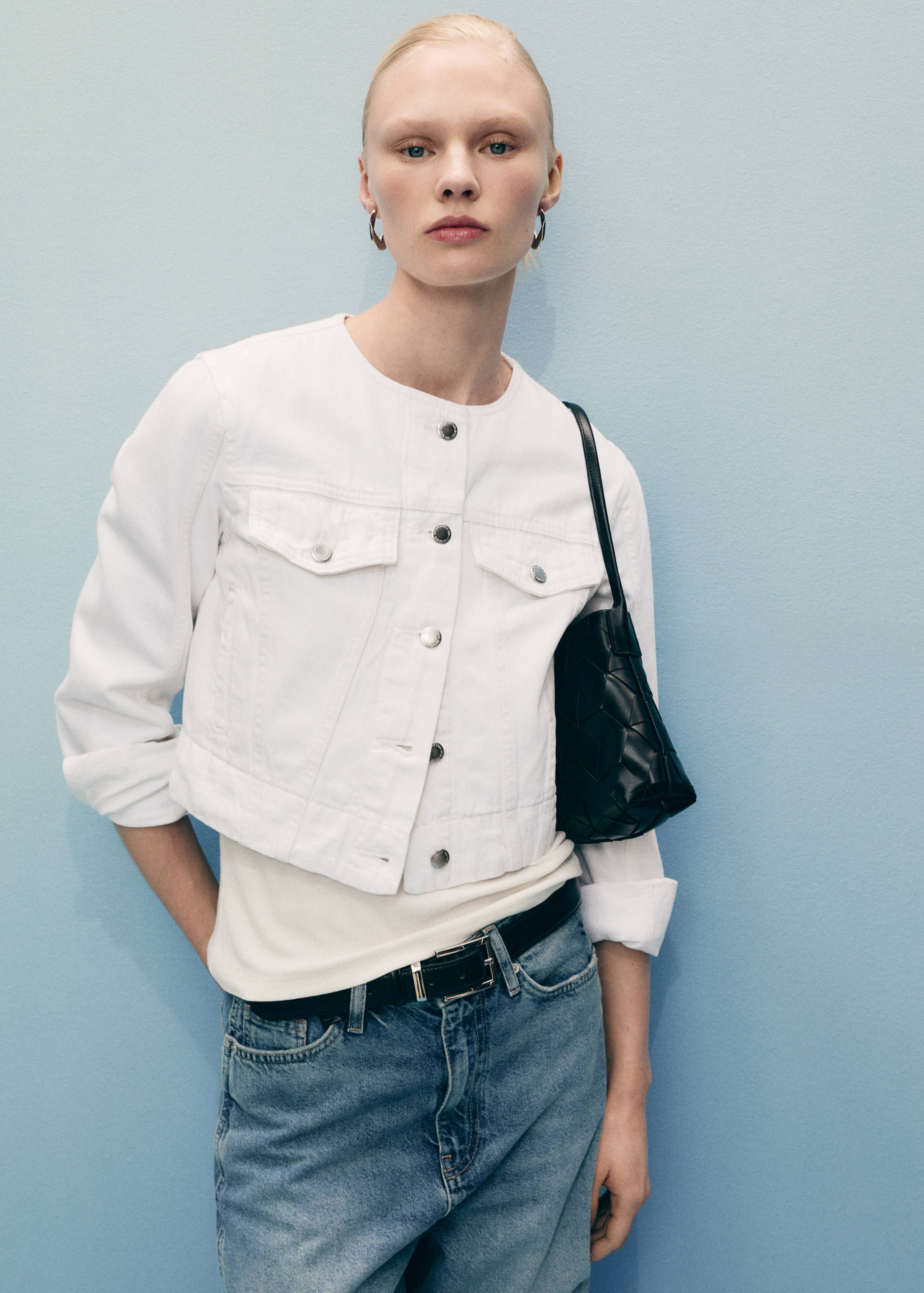 Crop denim jacket - Medium plane