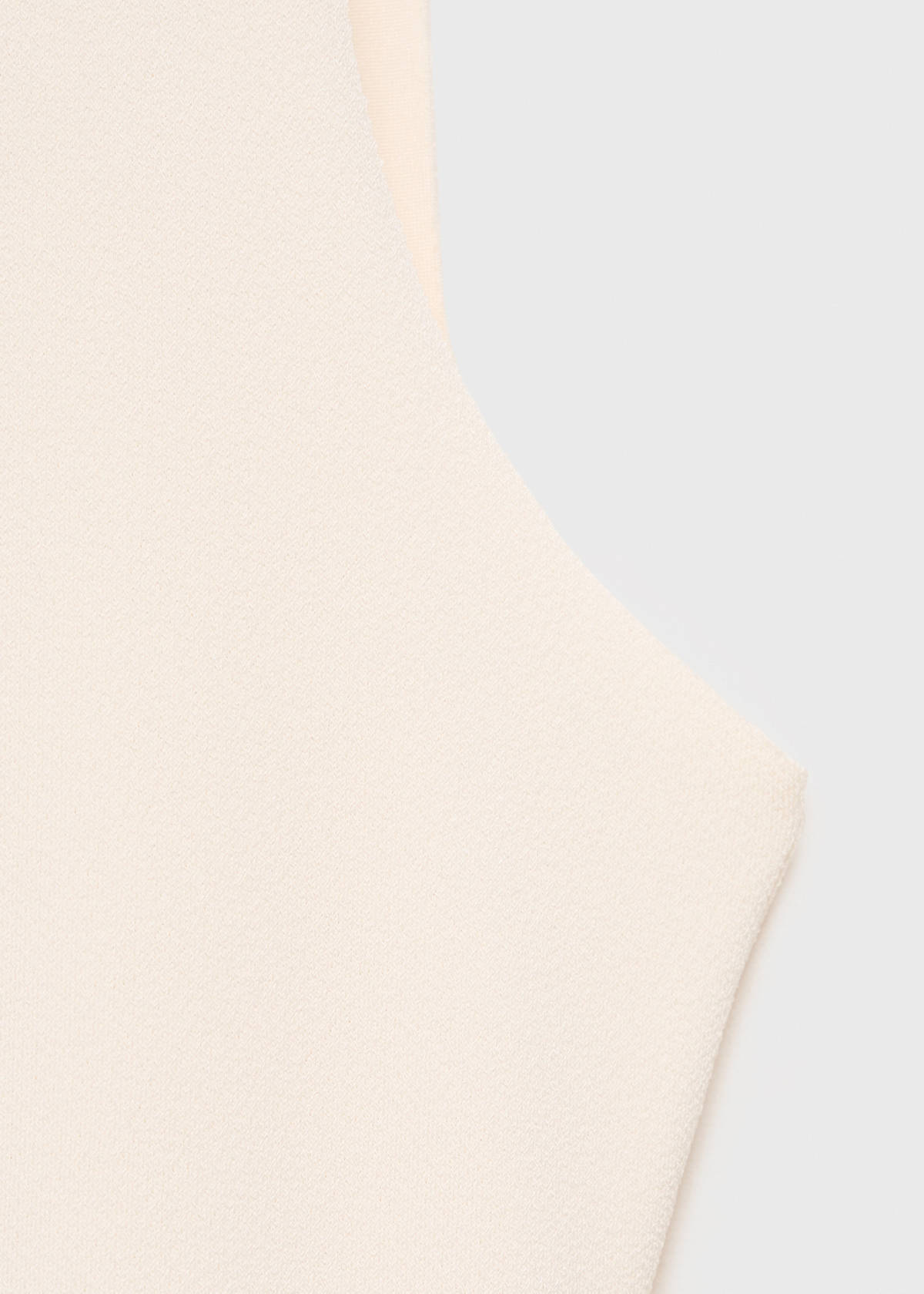 Boat-neck knitted dress — Ecru