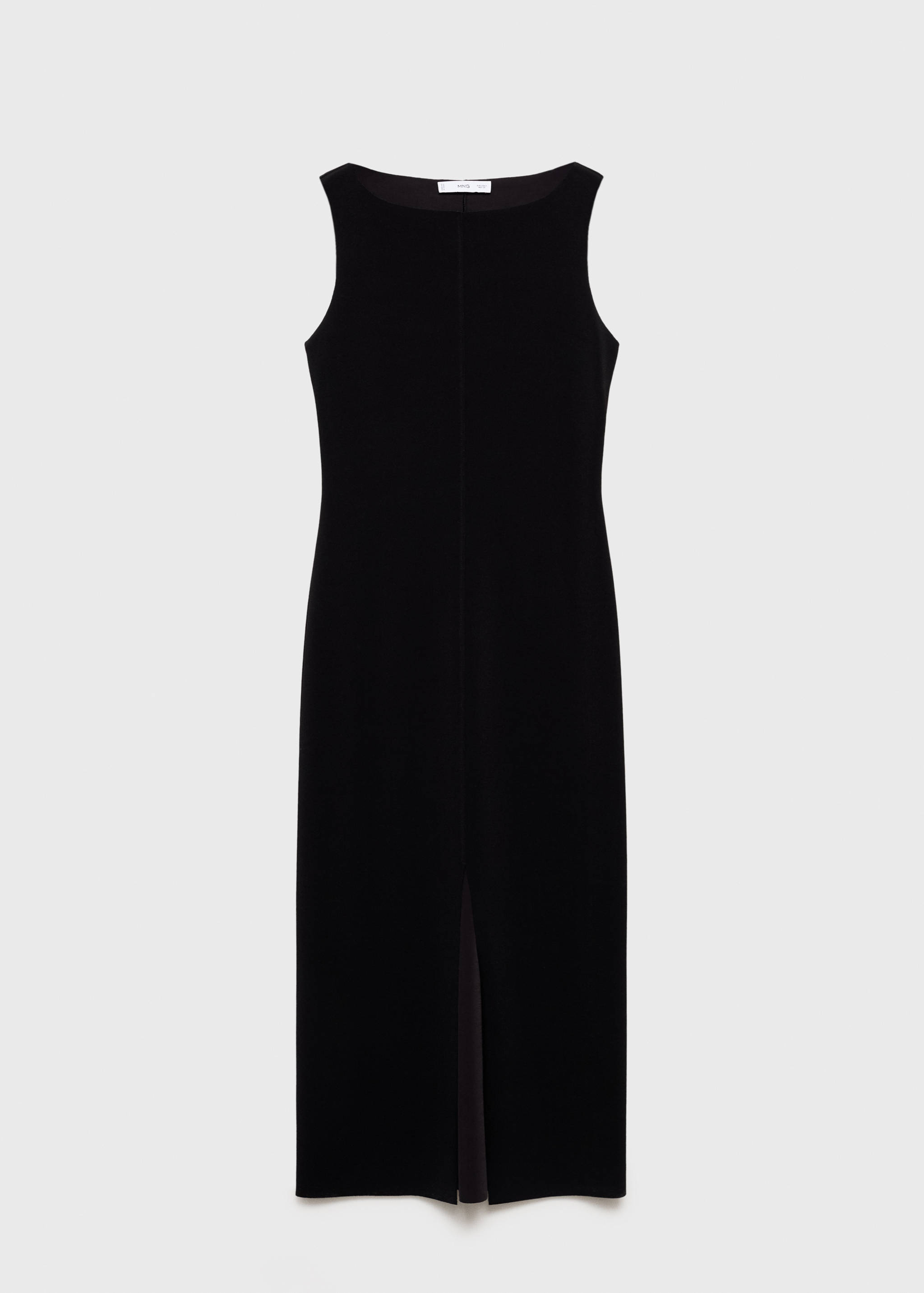 Vestido de malha com gola de barco - Artigo sem modelo