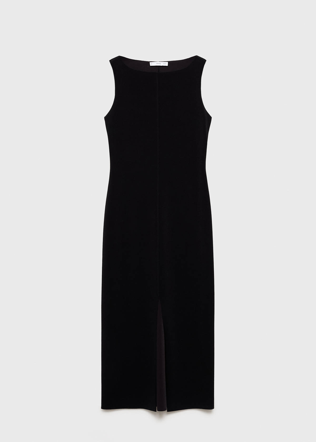 Boat-neck knitted dress — Black
