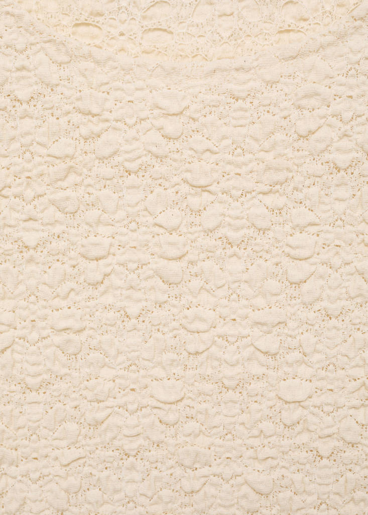 Textured cotton-blend t-shirt — Ecru