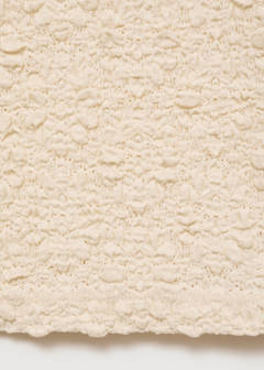 Textured cotton-blend t-shirt — Ecru 8