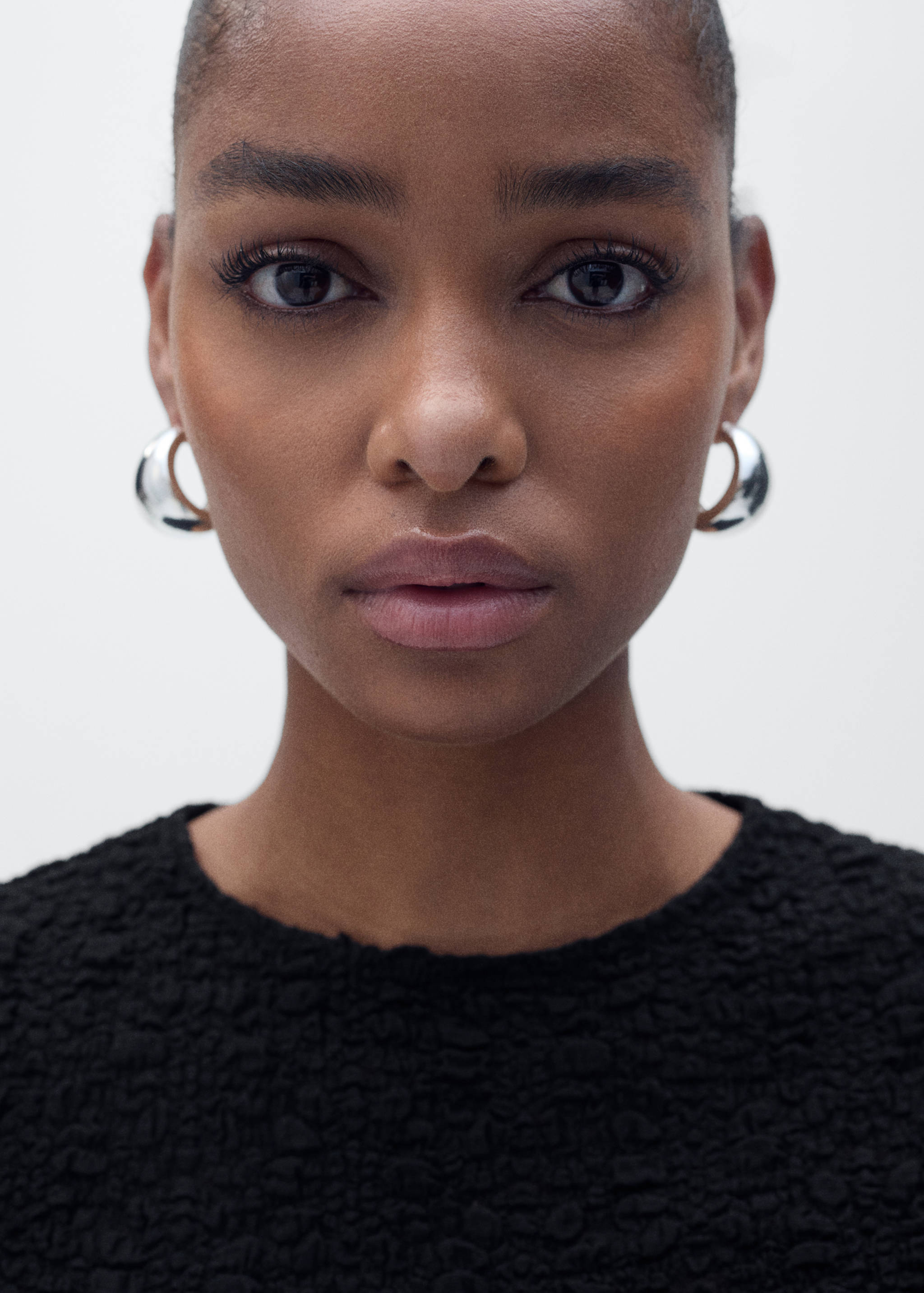 Фактурная футболка из смесового хлопка - Деталь изделия 1