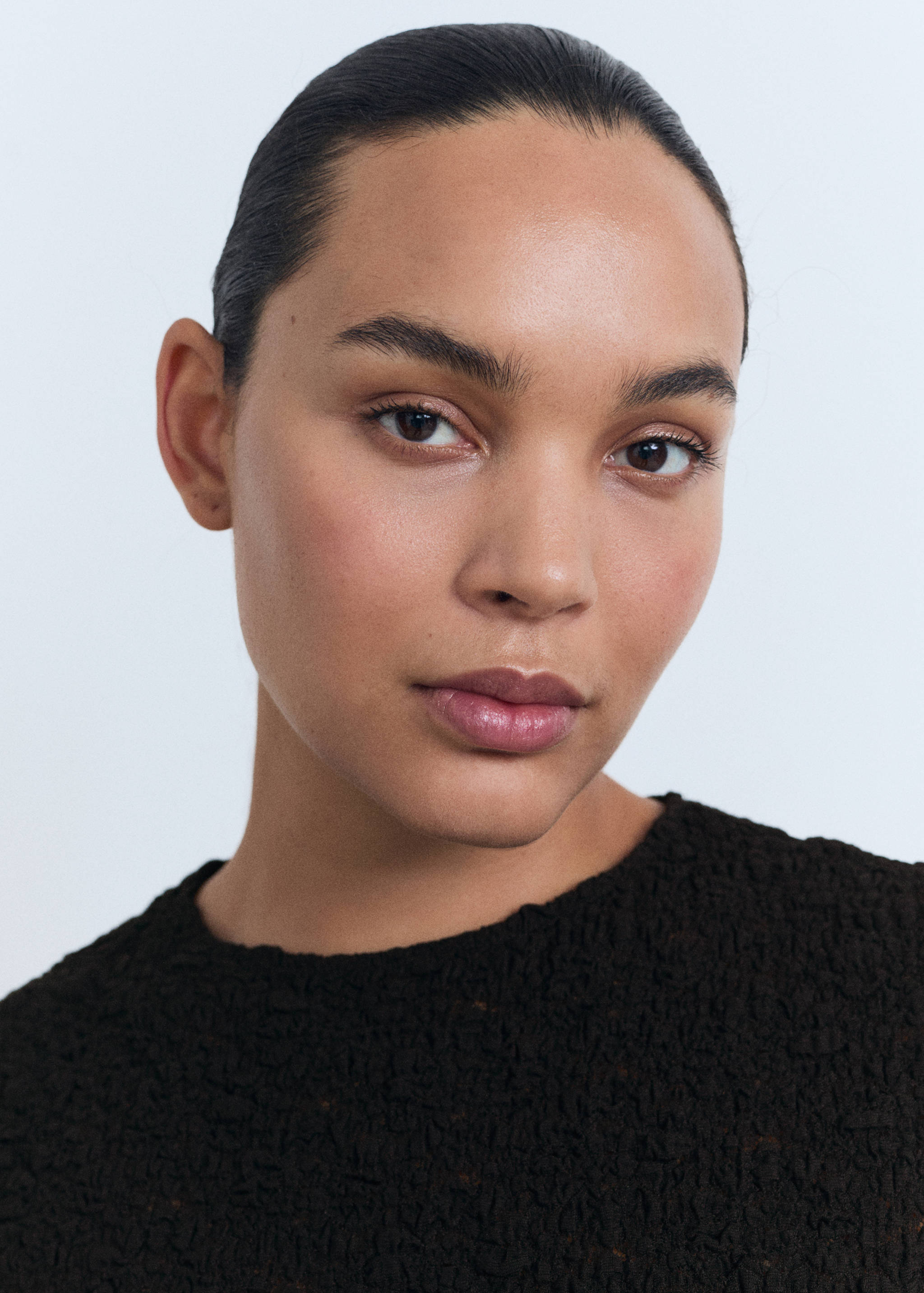 Фактурная футболка из смесового хлопка - Деталь изделия 4