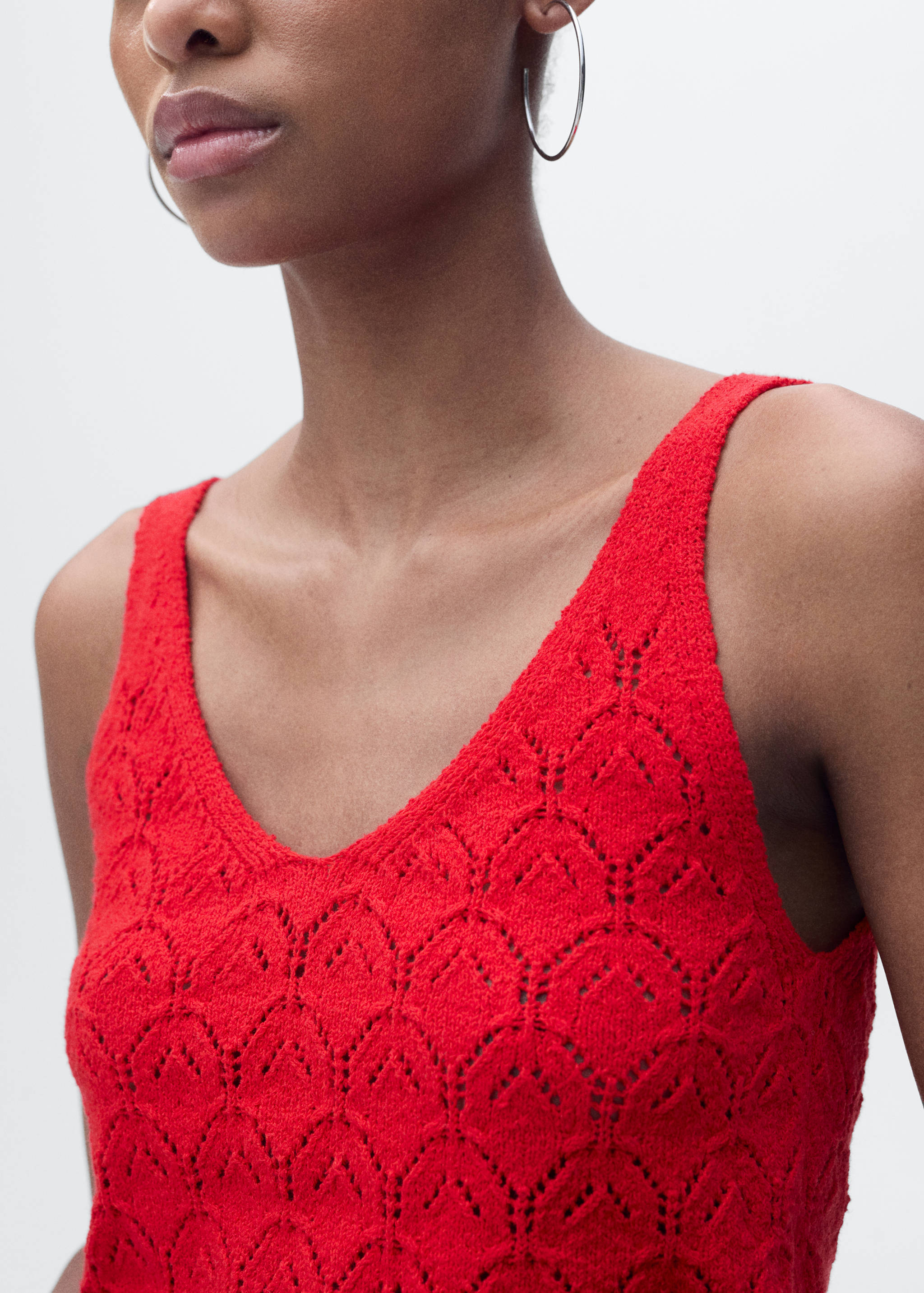 Openwork details knit top - Details of the article 6
