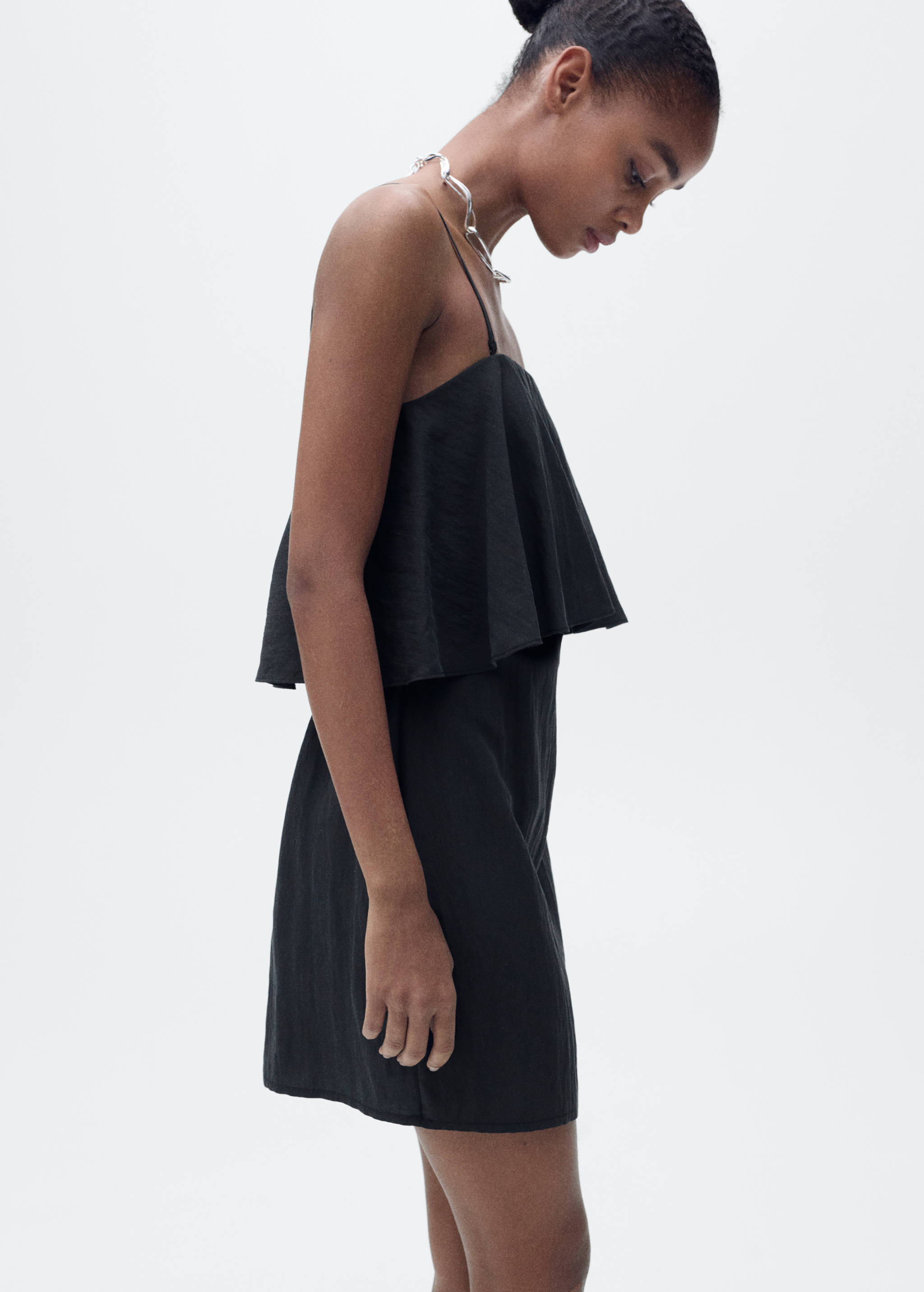 Vestido lyocell volante - Detalle del artículo 1