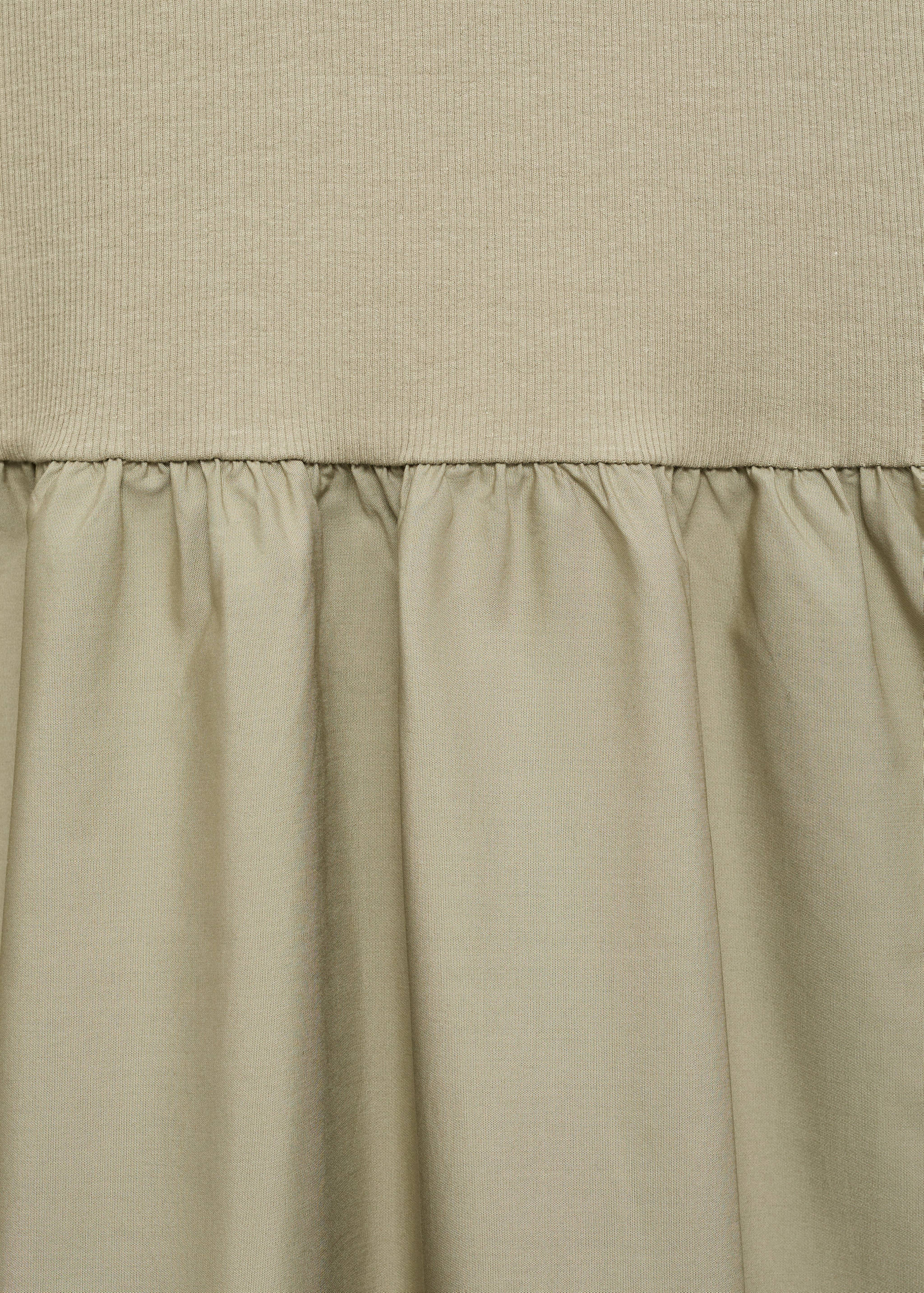 Flared dress in combined fabric - Details of the article 0