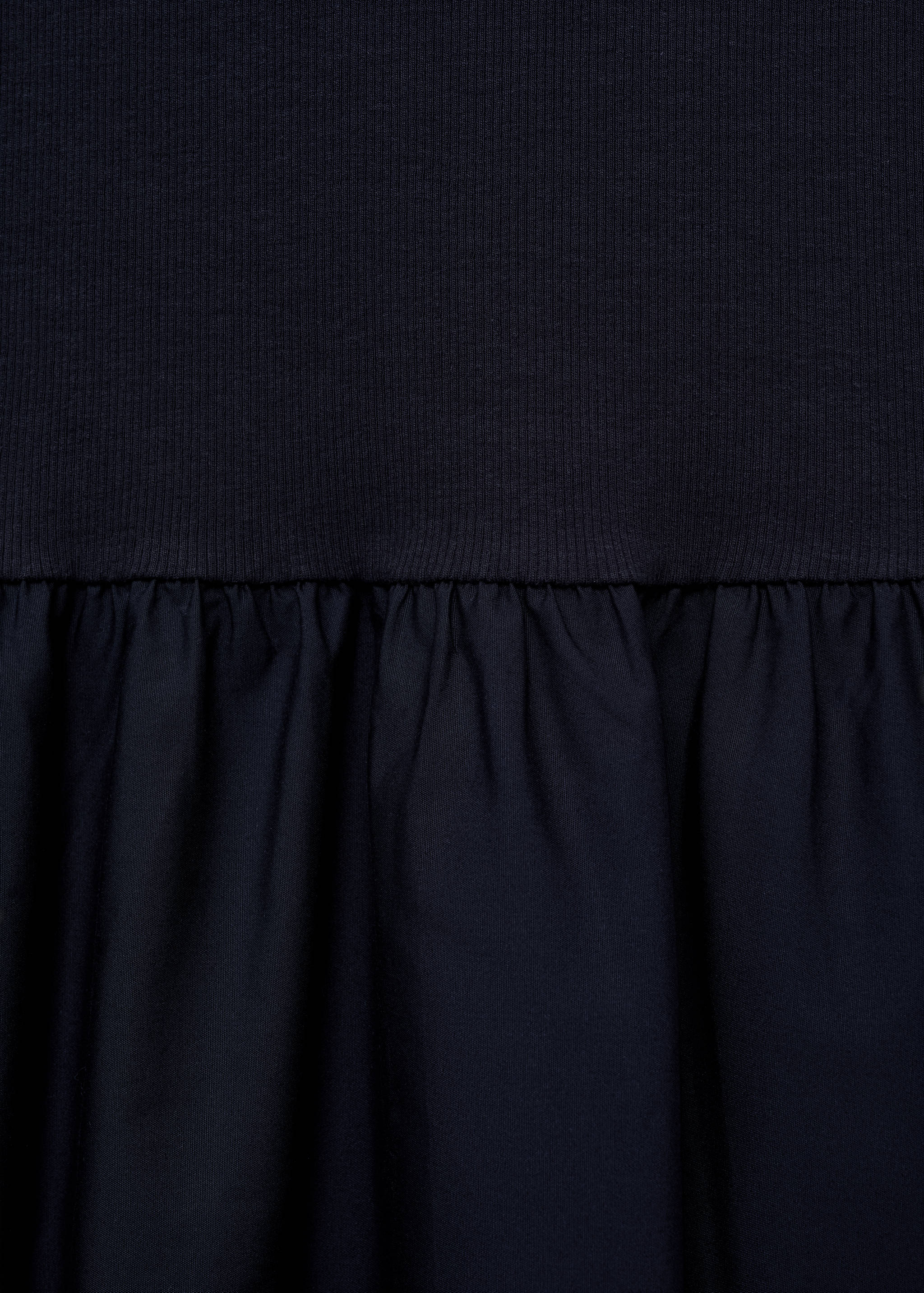 Flared dress in combined fabric - Details of the article 0