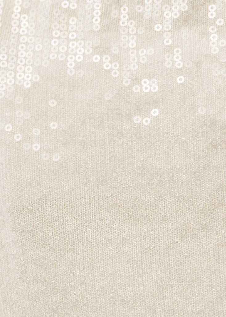 Knitted pencil knit with sequins — Vanilla