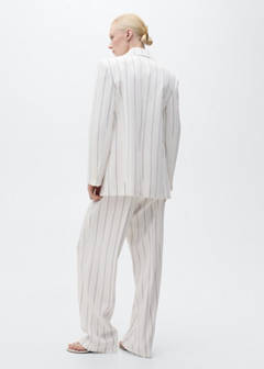 Striped suit trousers — White 3