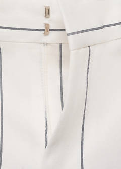 Striped suit trousers — White 8