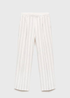 Striped suit trousers — White 7