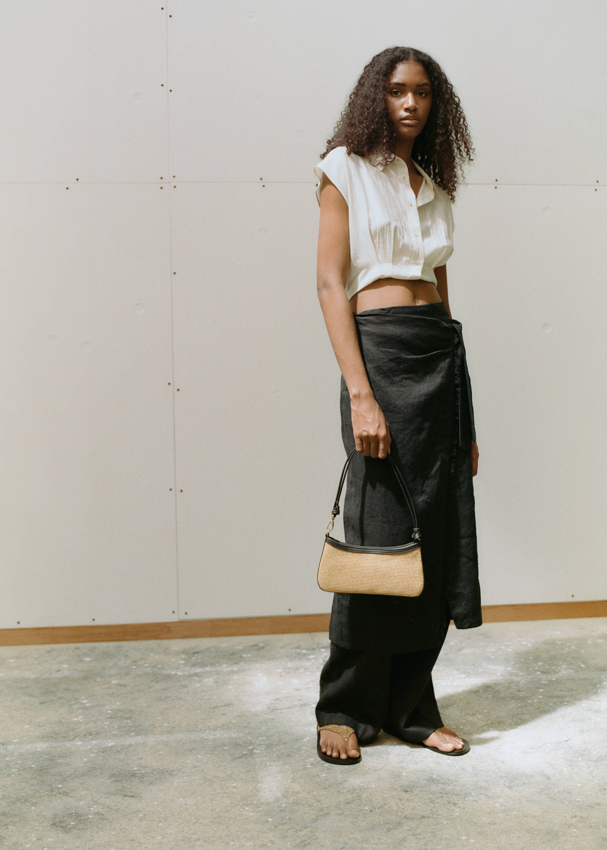 Natural fibre shoulder bag - General plane