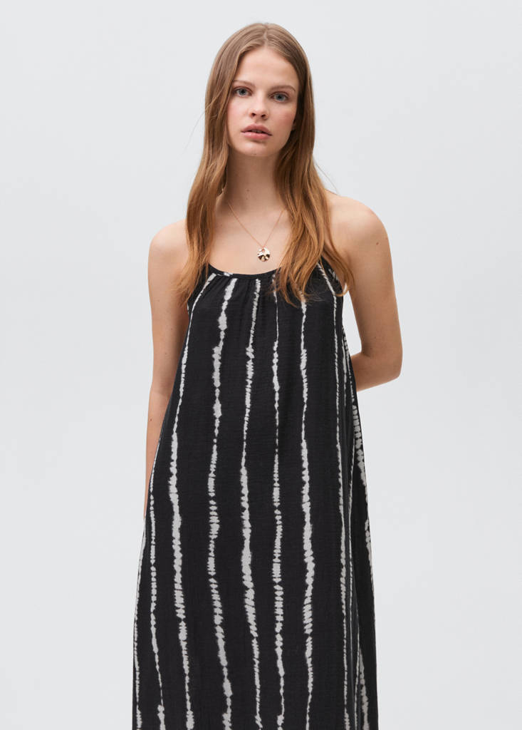 Long tie-dye dress — Black
