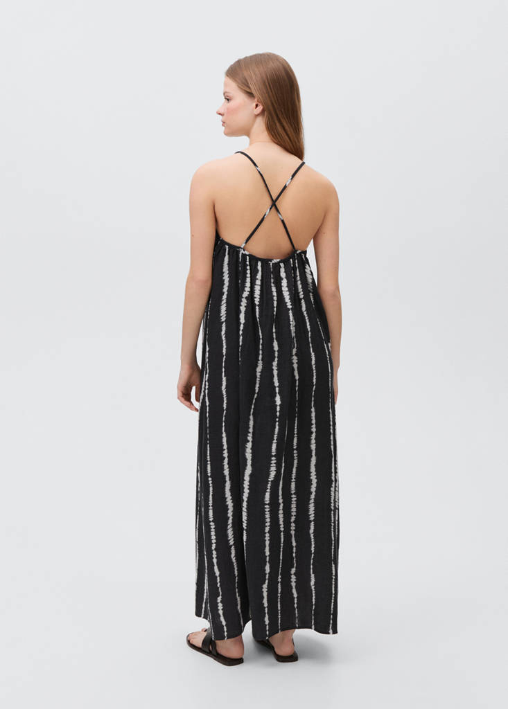 Long tie-dye dress — Black