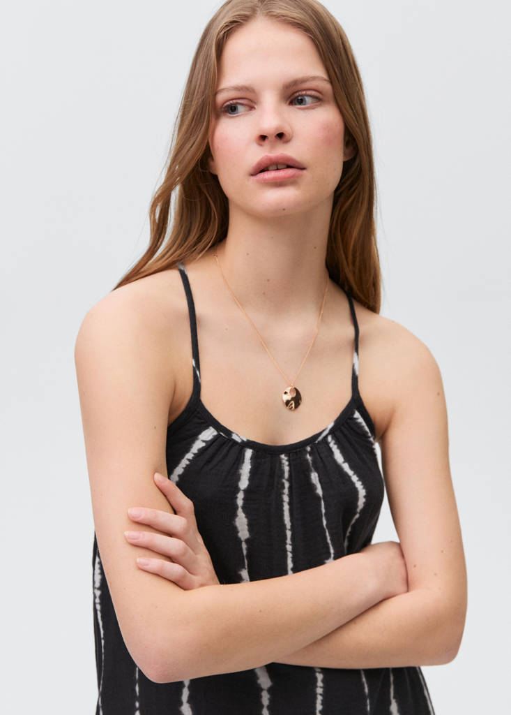 Long tie-dye dress — Black