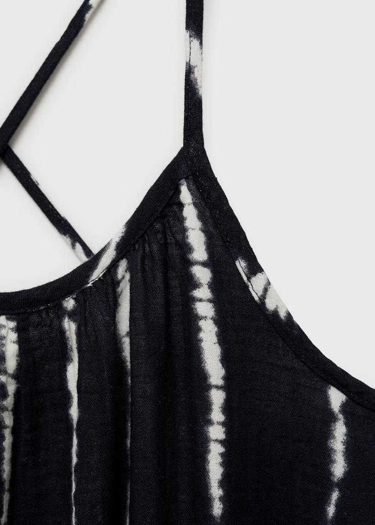Long tie-dye dress — Black