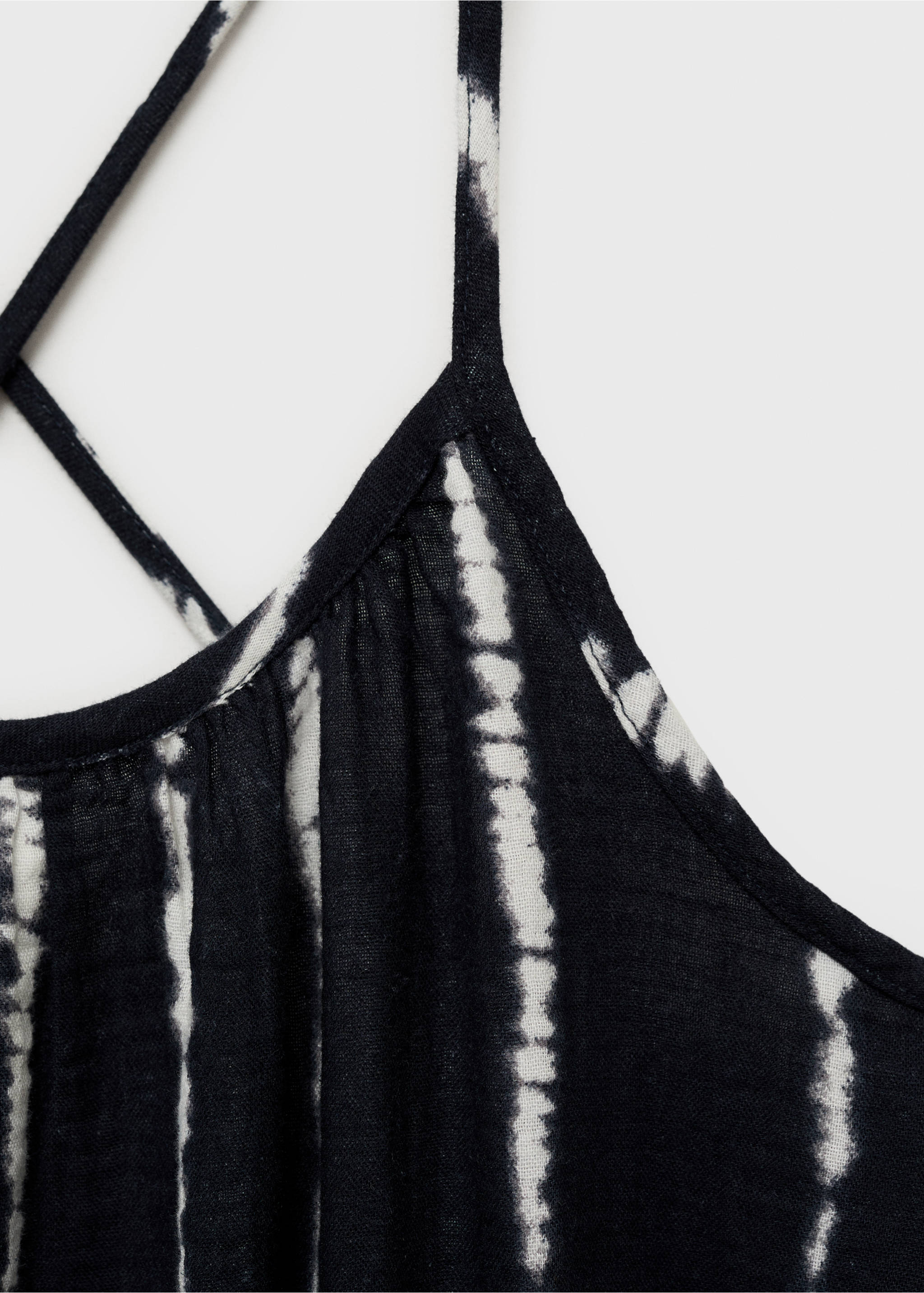 Vestido largo tie-dye - Detalle del artículo 8, Negro. Ref: 87057682-00.