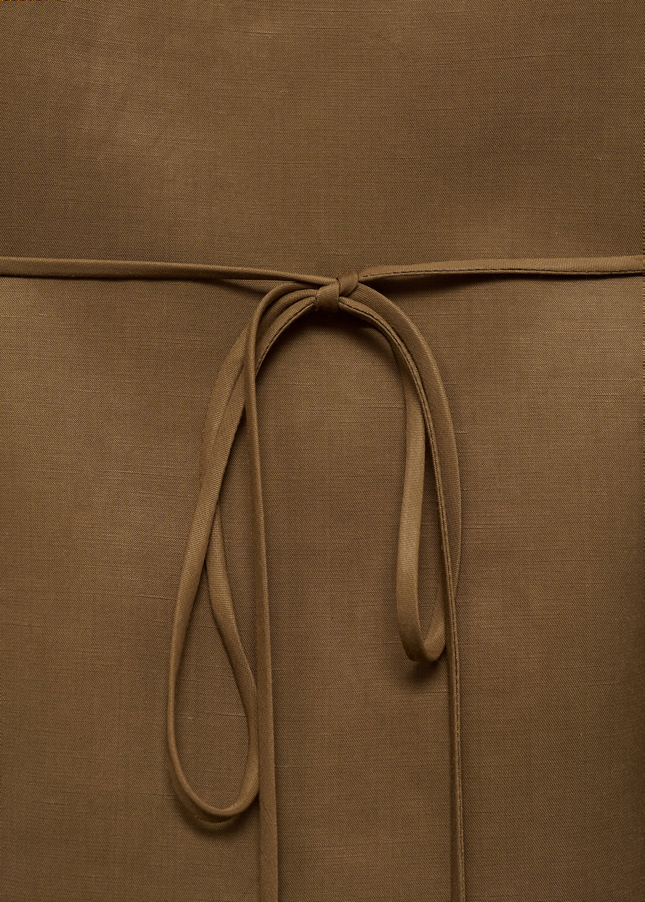 Linen-blend top with bow - Details of the article 8